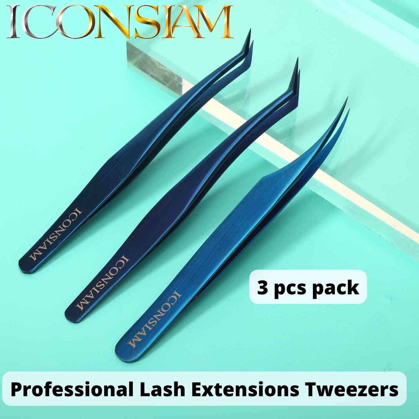 Eyelash Extensions Tweezers 3 Pieces Dolphin Shaped Tweezers and Curved Tip Tweezers for Eyelash Extensions Precision Lashes Tweezers Professional Tools for Isolation Classic Tweezers
