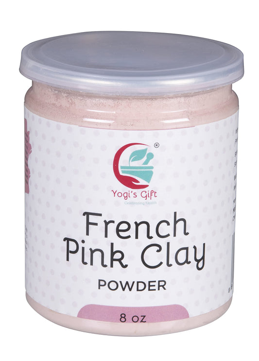 Pink Clay/Rose Clay Powder for Soap Making | 8 Oz | Fine, Gentle and Soothing Clay for Face Masks, Soaps and More | by Yogi's Gift ®