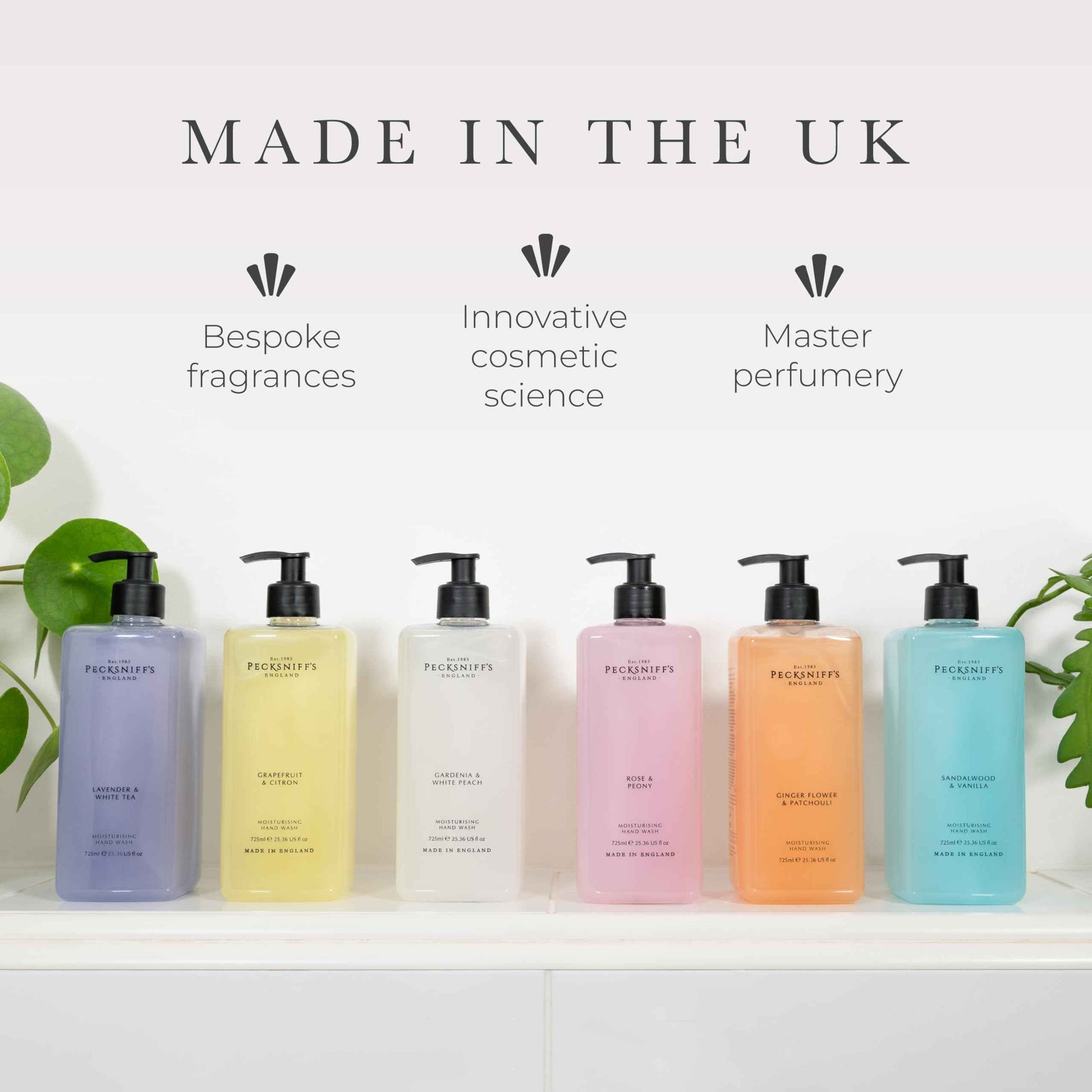 Pecksniff's Grapefruit & Citron Hand Wash – Luxury Liquid Hand Soap 725 ml/24.52 fl oz, Softening, Hydrating, Revitalising, Cruelty-Free, Made in England