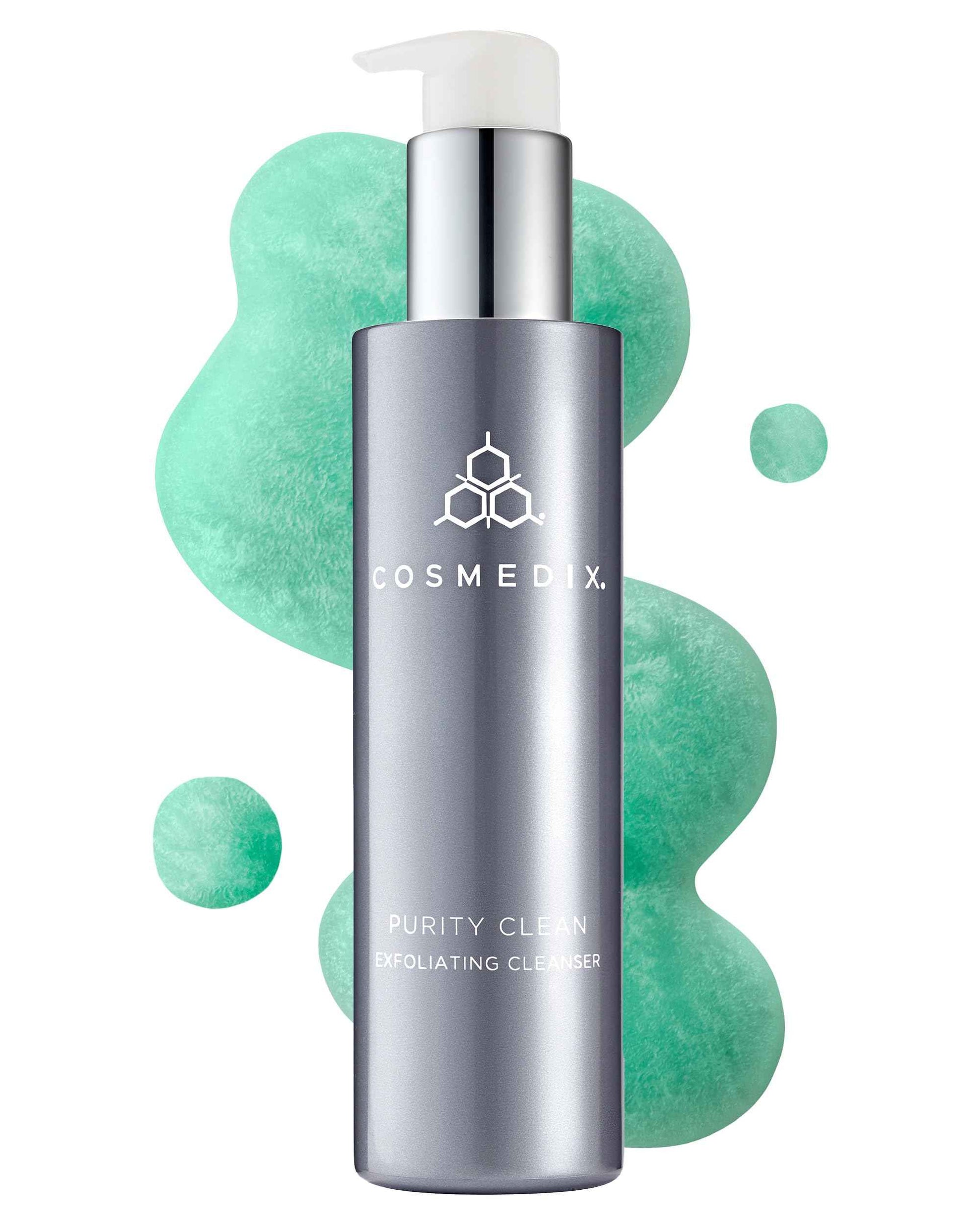 COSMEDIX Purity Clean Exfoliating Facial Cleanser - Moisture-Rich Rejuvenating Face Wash for Fine Lines & Uneven Skin Tone - Skin Care with Essential Oils for Radiant - Looking Skin & Natural Glow