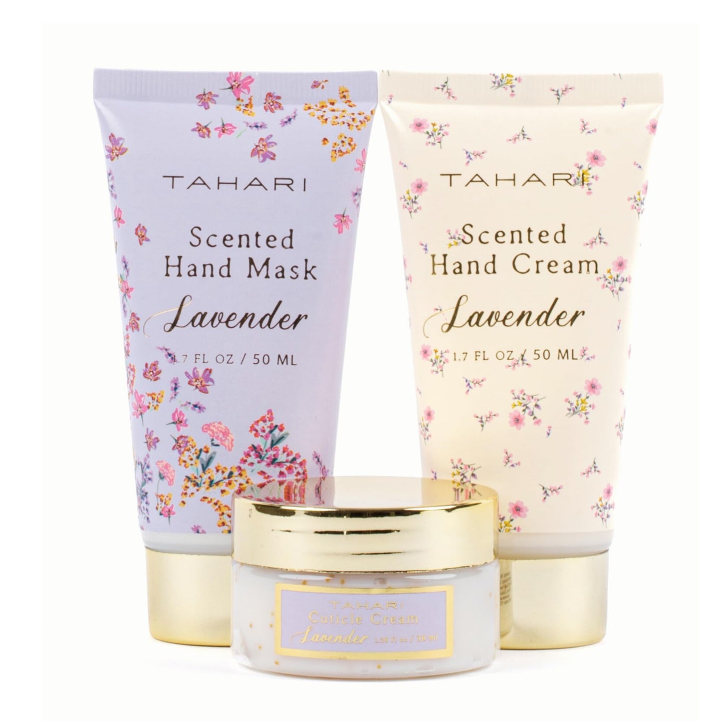 Tahari Hand Lotion Gift Set for Women, Lavender Spa Set, Hand Cream Kit for Women Gift Set Includes Hand Cream, Hand Mask, Cuticle Scru, Lotion Gift Set for Women, Birthday Gifts For Women - (Floral)