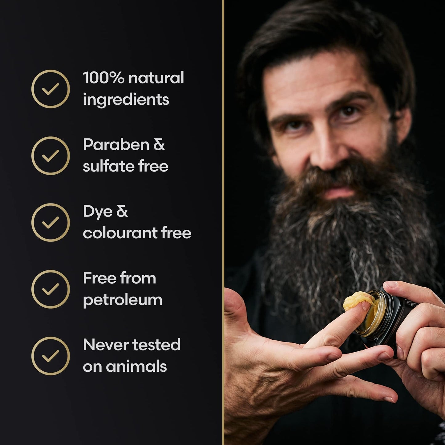 The Beard Struggle Warrior’s Beard Balm - Platinum Collection, Vanir's Wisdom - Non-Greasy Low-Hold Formula, Luxurious Cologne-Grade Fragrances 100% Natural and Plant-Based Ingredients - 50g