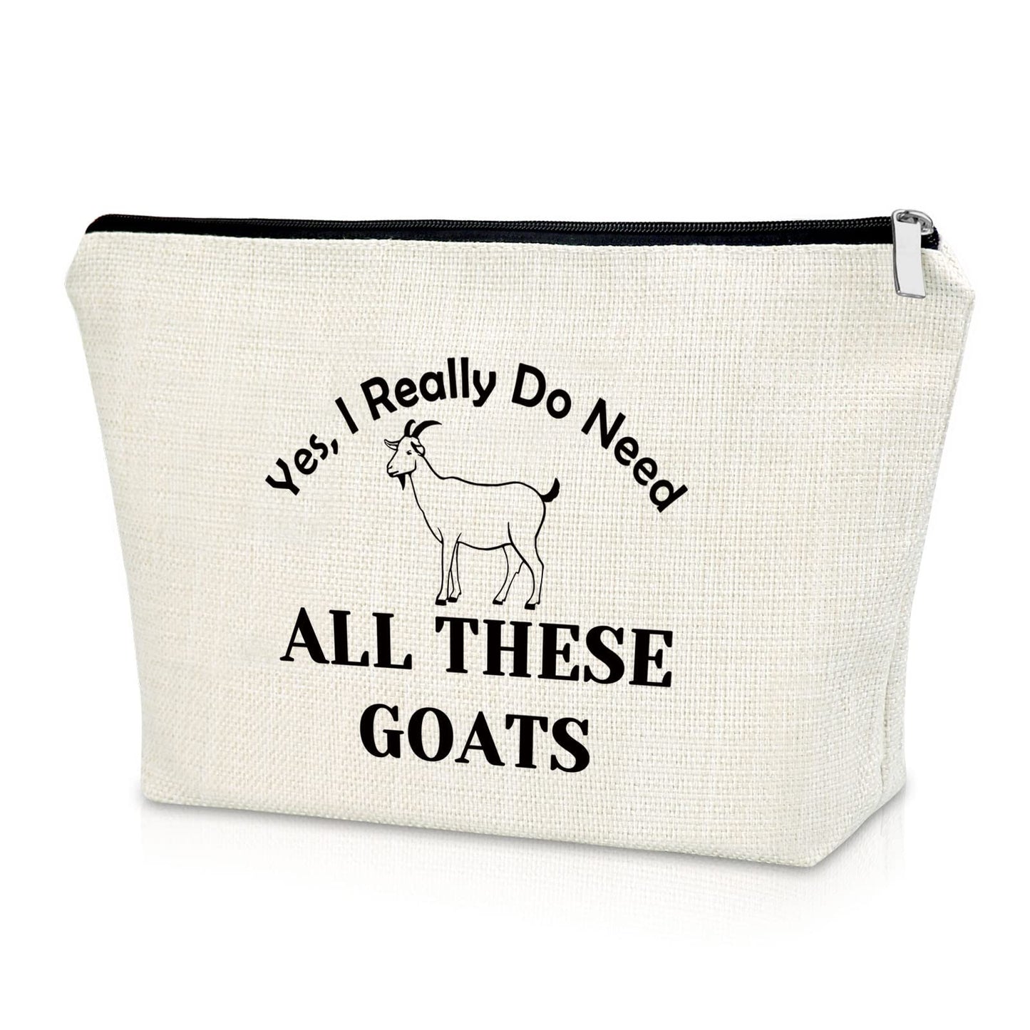 Goat Gifts Makeup Bag Goat Lover Gifts for Women Goat Themed Gifts for Birthday Party Animal Lover Gift Ideas Inspirational Gifts Cosmetic Bag Goat Mom Gifts Goat Lady Gift Goat Graduation Gifts