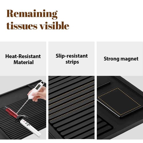 Adevar Magnetic Barber Mat for Clippers,Barber Station Organizer Mat for Beauty Tools,Professional Non-Slip Matt