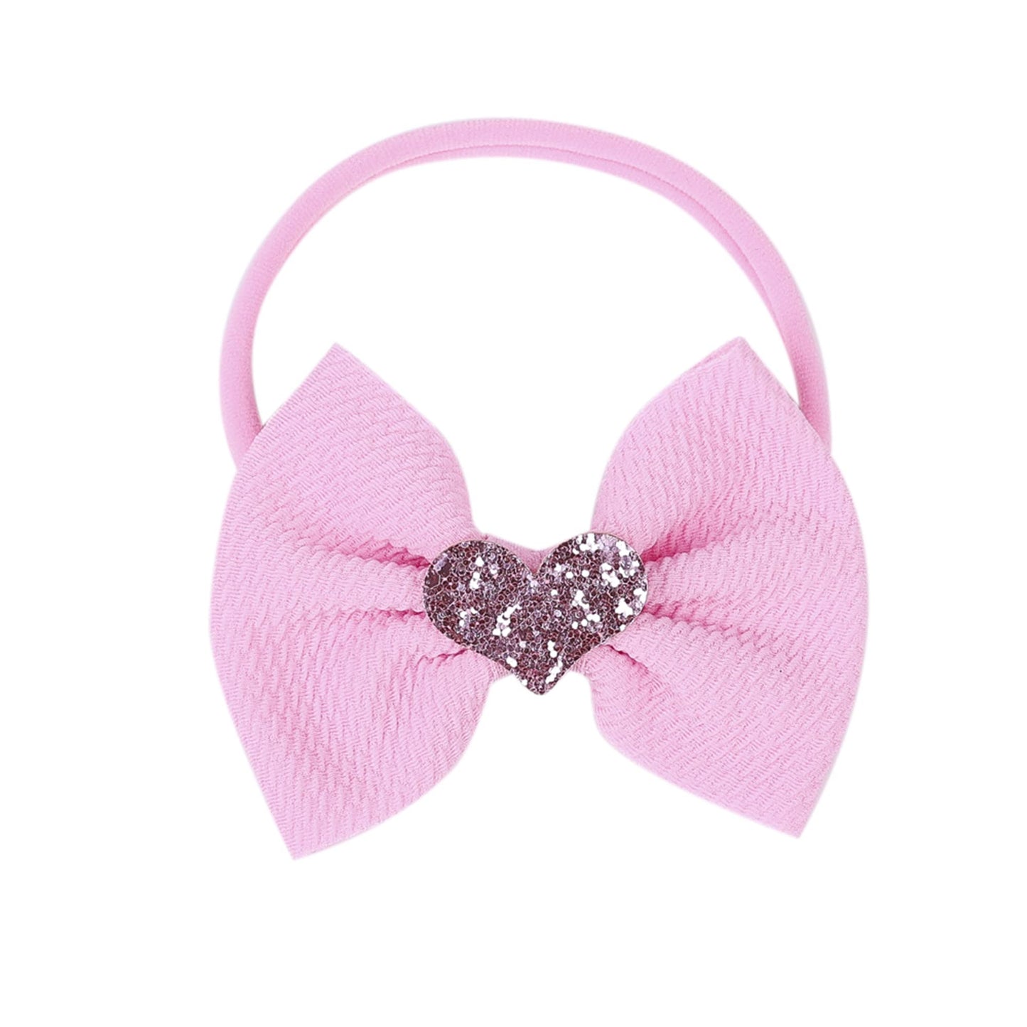 LDDCX Valentine's Day Red Headband Bow Baby Girls Band Bowknot rose Heart-shaped headband <131> (F)