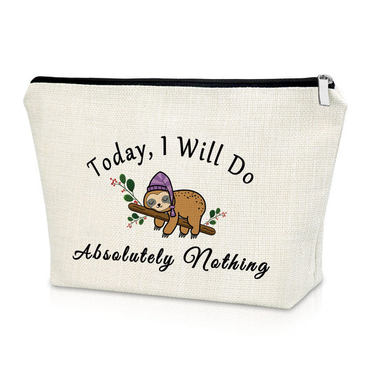 Sazuwu Sloth Gifts for Women Sloth Lover Gifts Makeup Bag Funny Lazy Sloth Gifts for Friend Sloth Themed Birthday Gifts Cosmetic Bag Animal Lovers Gifts for Girls Christmas Gifts Travel Pouch