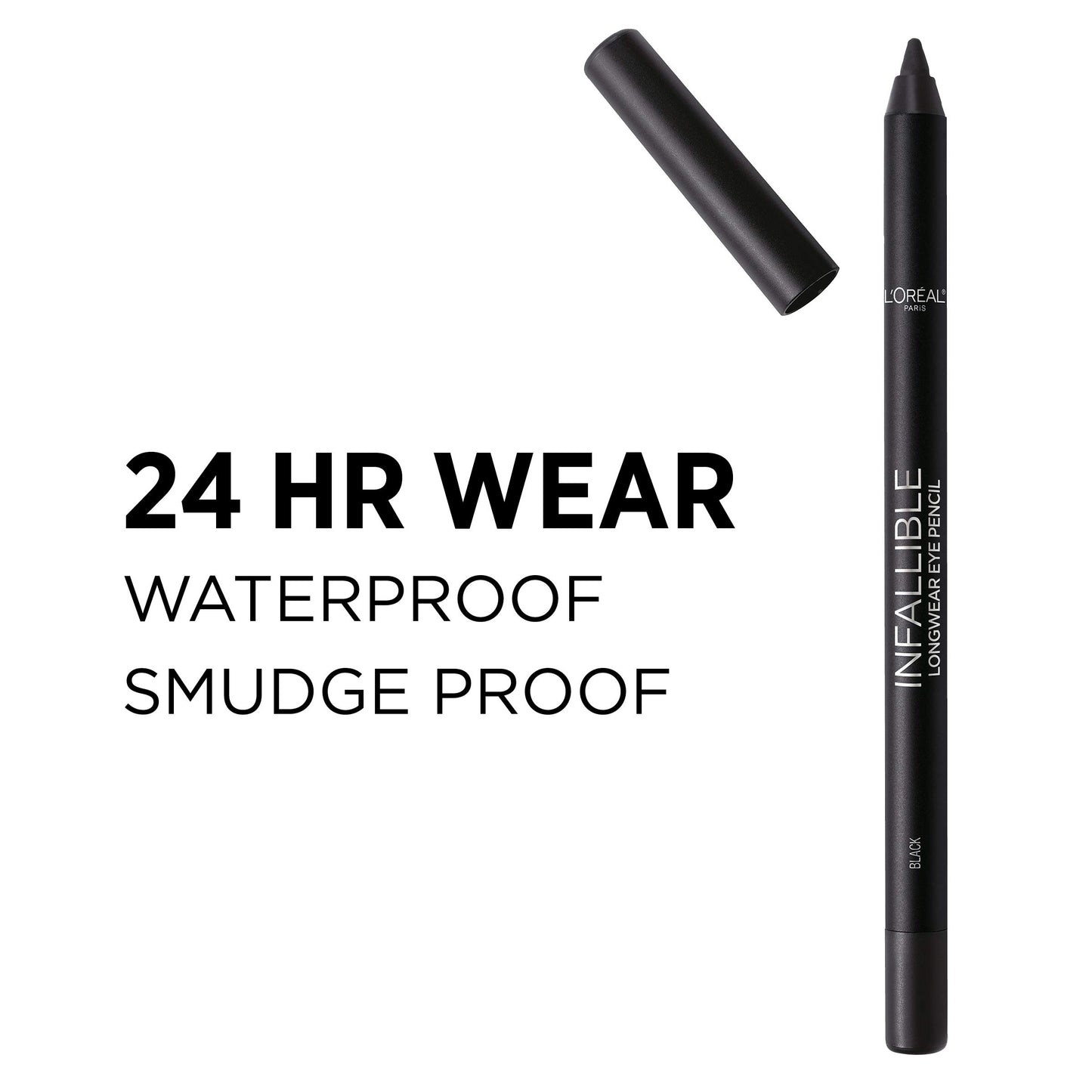 L'Oreal Paris Makeup Infallible Pro-Last Pencil Eyeliner, Waterproof and Smudge-Resistant, Glides on Easily to Create any Look, Grey, 0.042 oz.