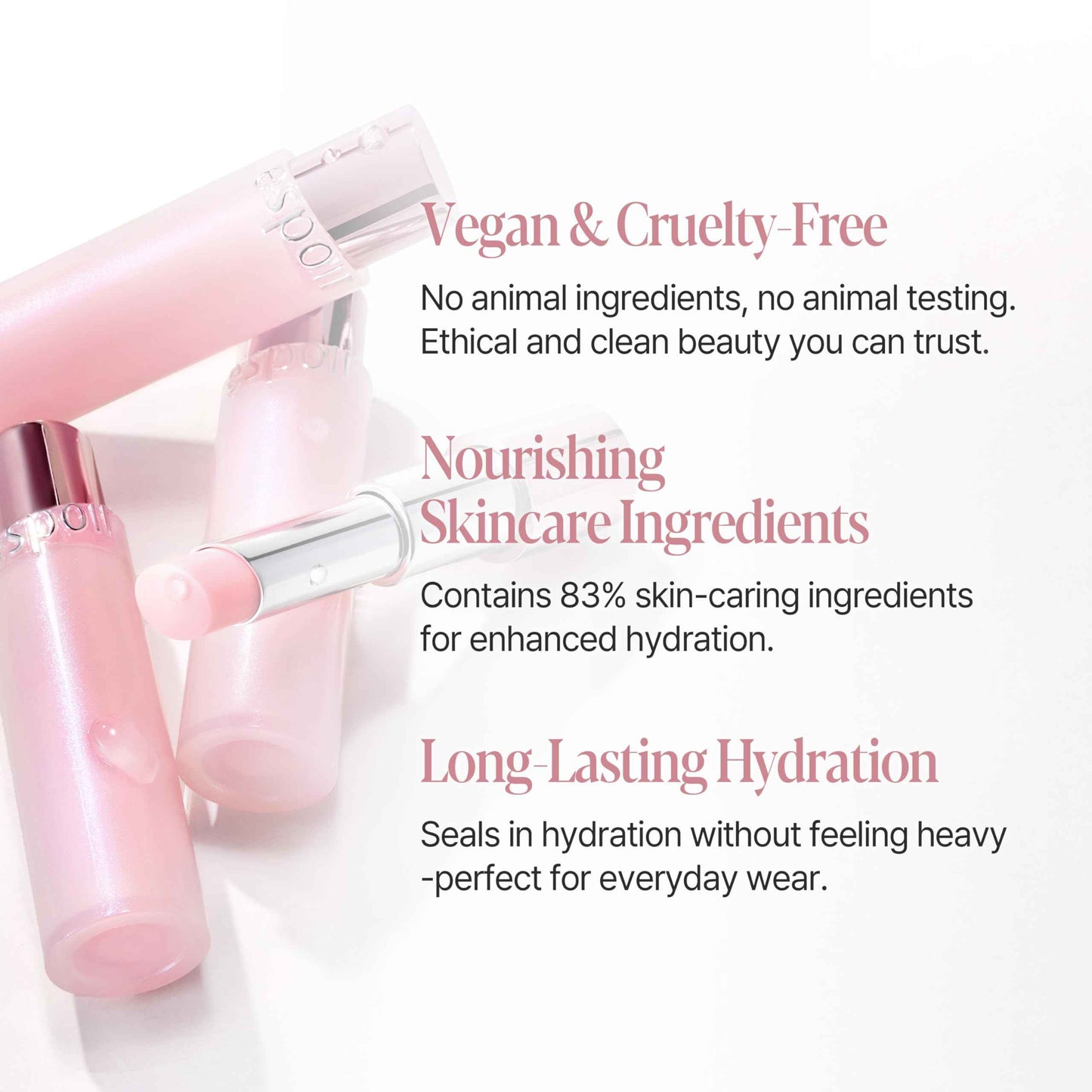 Espoir Bare Glow Lip Balm #5 Pinch Rose | Natural Sheer Color Moisturizing Lipstick, Comfortable Finish, Nourishing & Long-lasting Hydration, Cruelty-Free, Korean Makeup, 0.1 oz.