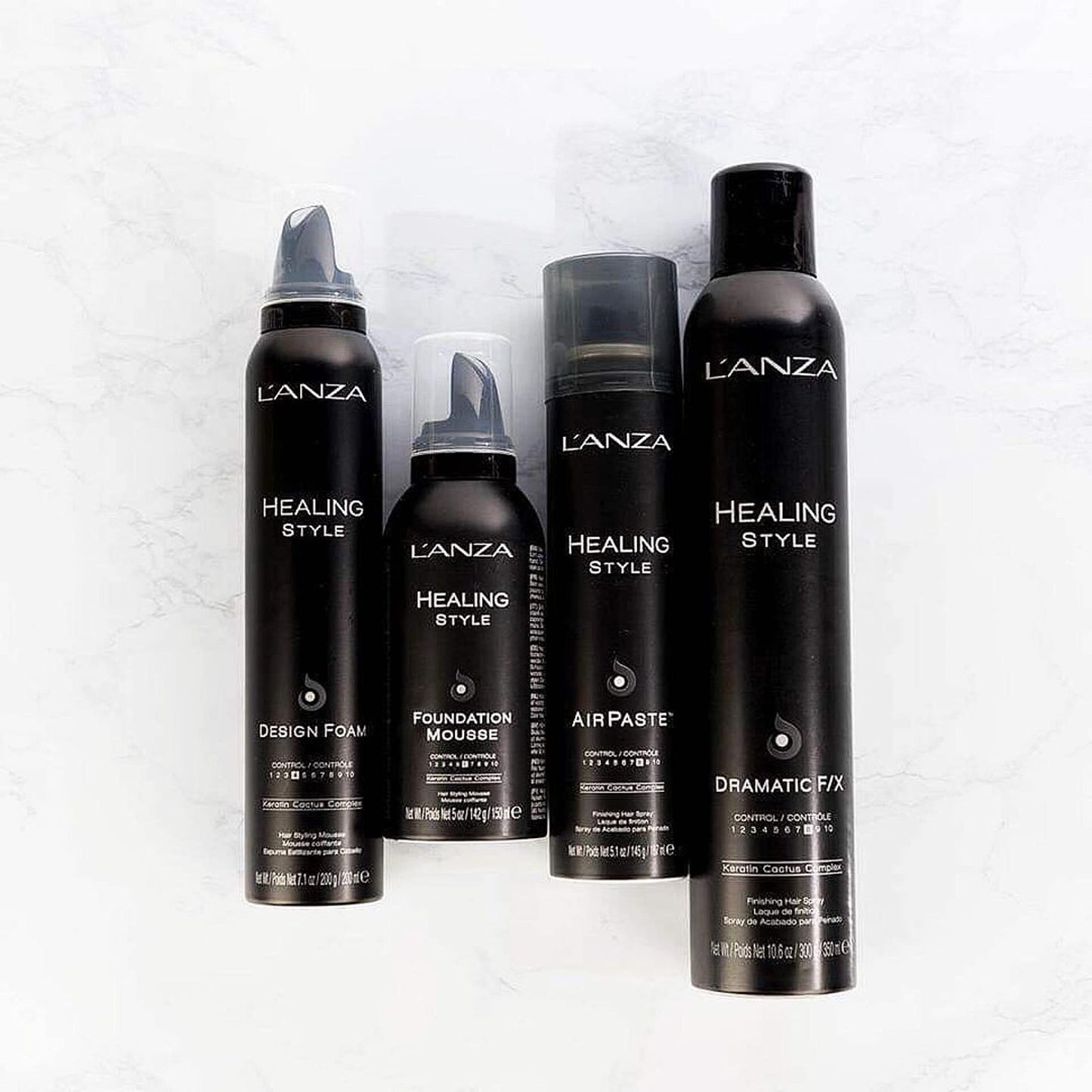 L'ANZA Healing Style Thermal Defense Spray with Strong Hold Effect - Eliminates Frizz, Detangles and Boosts Hair´s Shine, With UV and Heat Protection to prevent sun and styling damage (6.8 Fl Oz)