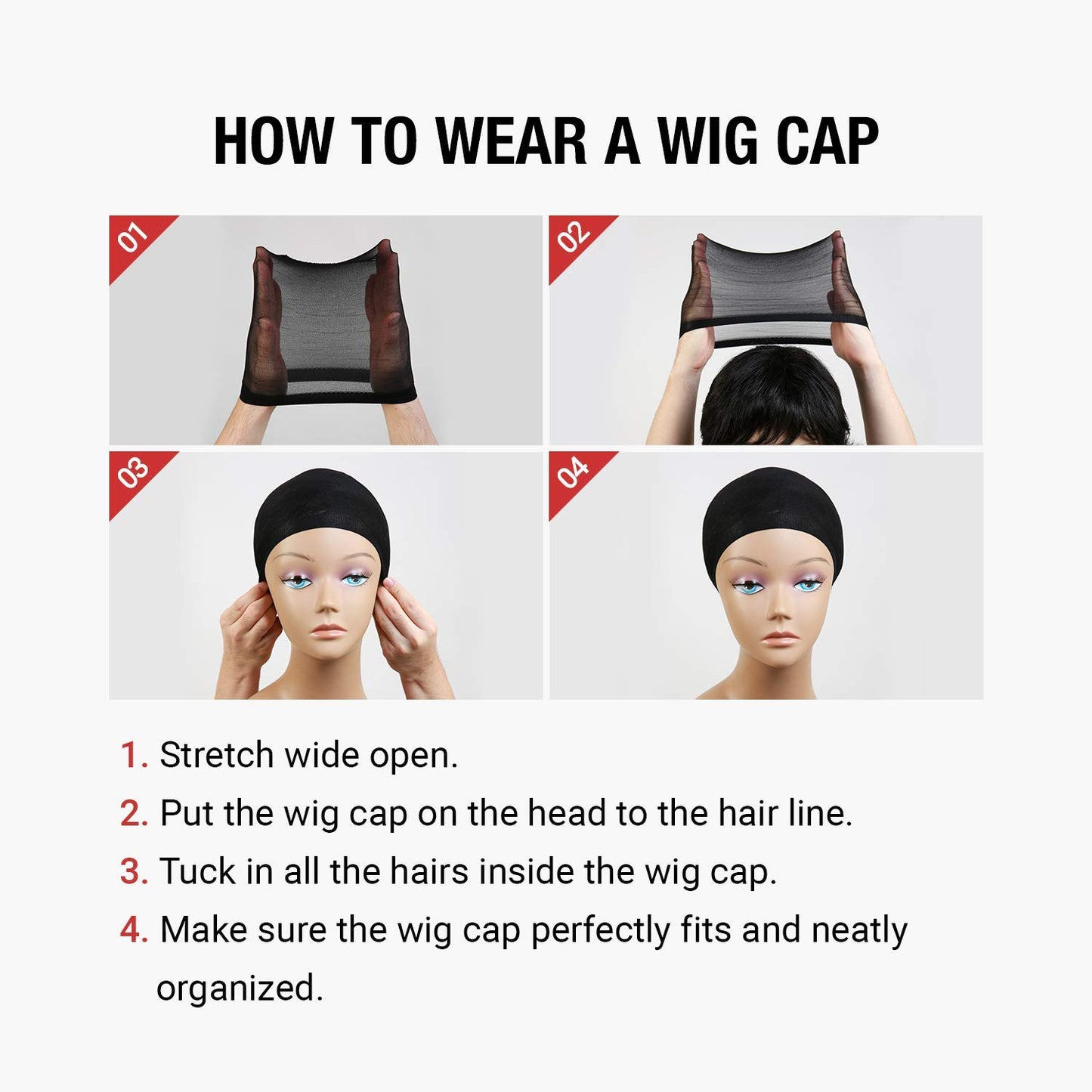 48 PCS! STUDIO LIMITED Perfect Fit Ultra Thin & Expandable Stocking Wig Cap, Each pack contains 2 wig caps (24 pack, Natural Beige)