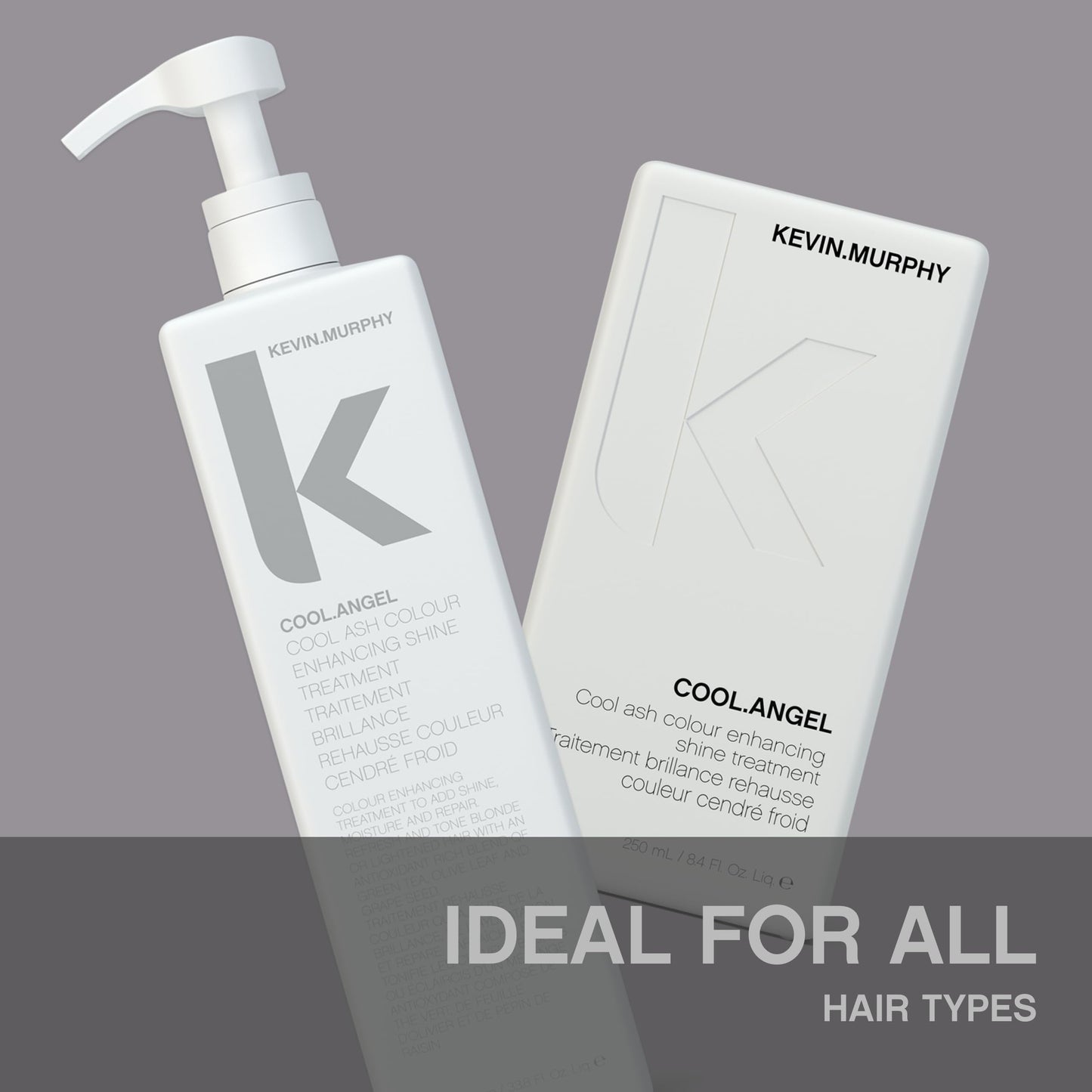 KEVIN.MURPHY COOL.ANGEL - Cool Ash Colour Enhancing Shine Treatment - Thickening Spray - For Blonde, Brown & Grey Colour Hair - Paraben Free Hair Care - 250 mL / 8.4 fl oz