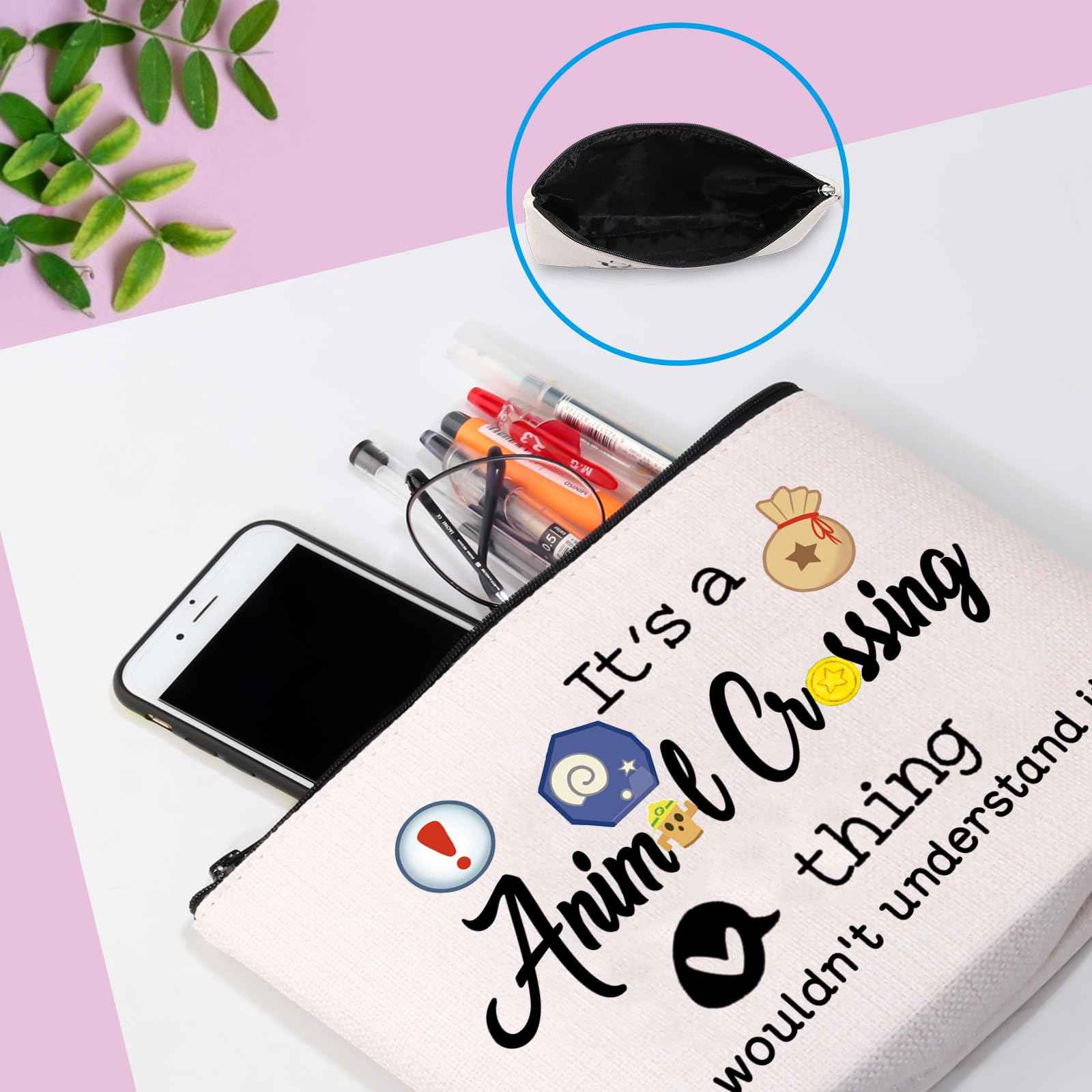 GJTIM Video Game Inspired Makeup Bag Gift Game Lover Zipper Storage Bag for Gamer