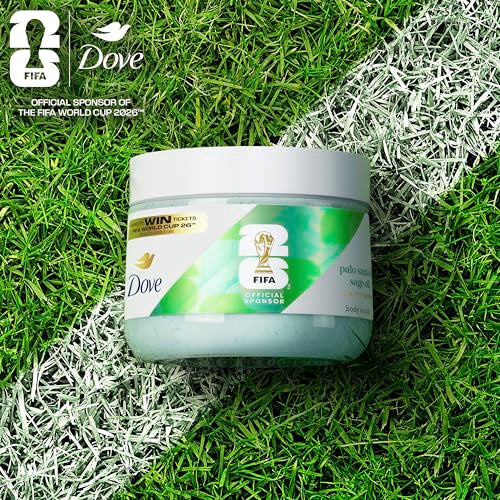 Dove Limited Editon FIFA Body Scrub Palo Santo & Sage Oil For Exfoliated & Hydrated skin 15 OZ