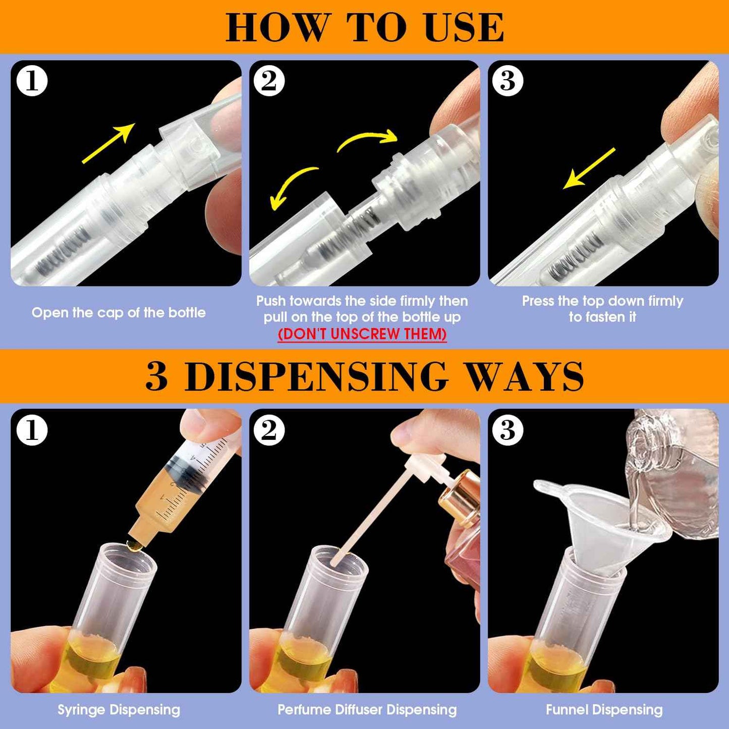 DupakSYS 60PCS 10ml Mini Spray Bottle, Portable Clear Plastic Spray Bottle, Empty Fine Mist Refillable Perfume Atomizer, Small Sample Containers for Cleaning, Travel, Essential Oils