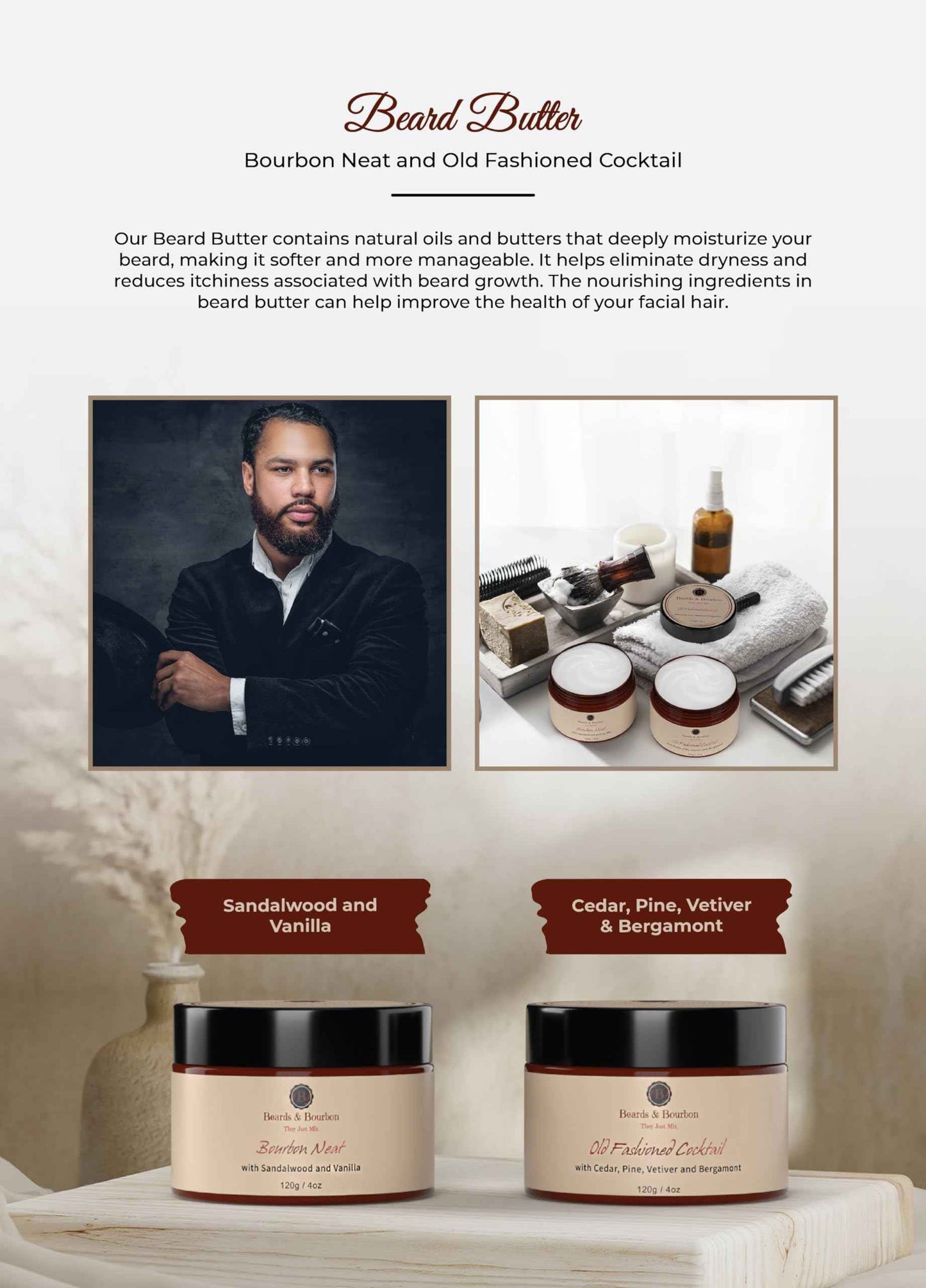 Beards & Bourbon Luxury Men's Travel Grooming Kit, Comprehensive Beard Care Set, Great and Safe for Travel