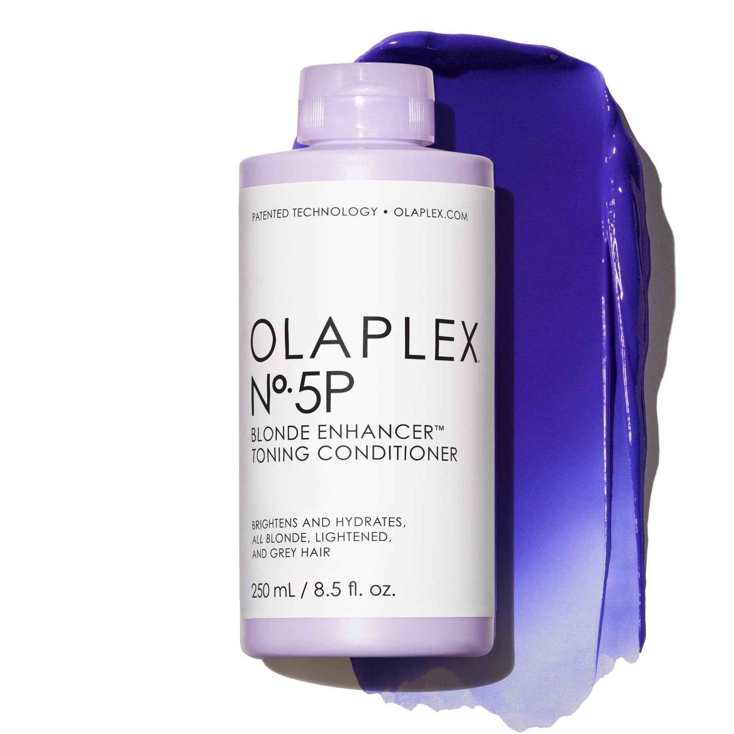 Olaplex Nº. 5P Blonde Enhancer Purple Toning Conditioner: Neutralizes Brassiness & Strengthen | Repairs Damages & Hydrates Hair | For Coily, Curly, Straight, and Wavy, 250 mL / 8.5 Fl. Oz.