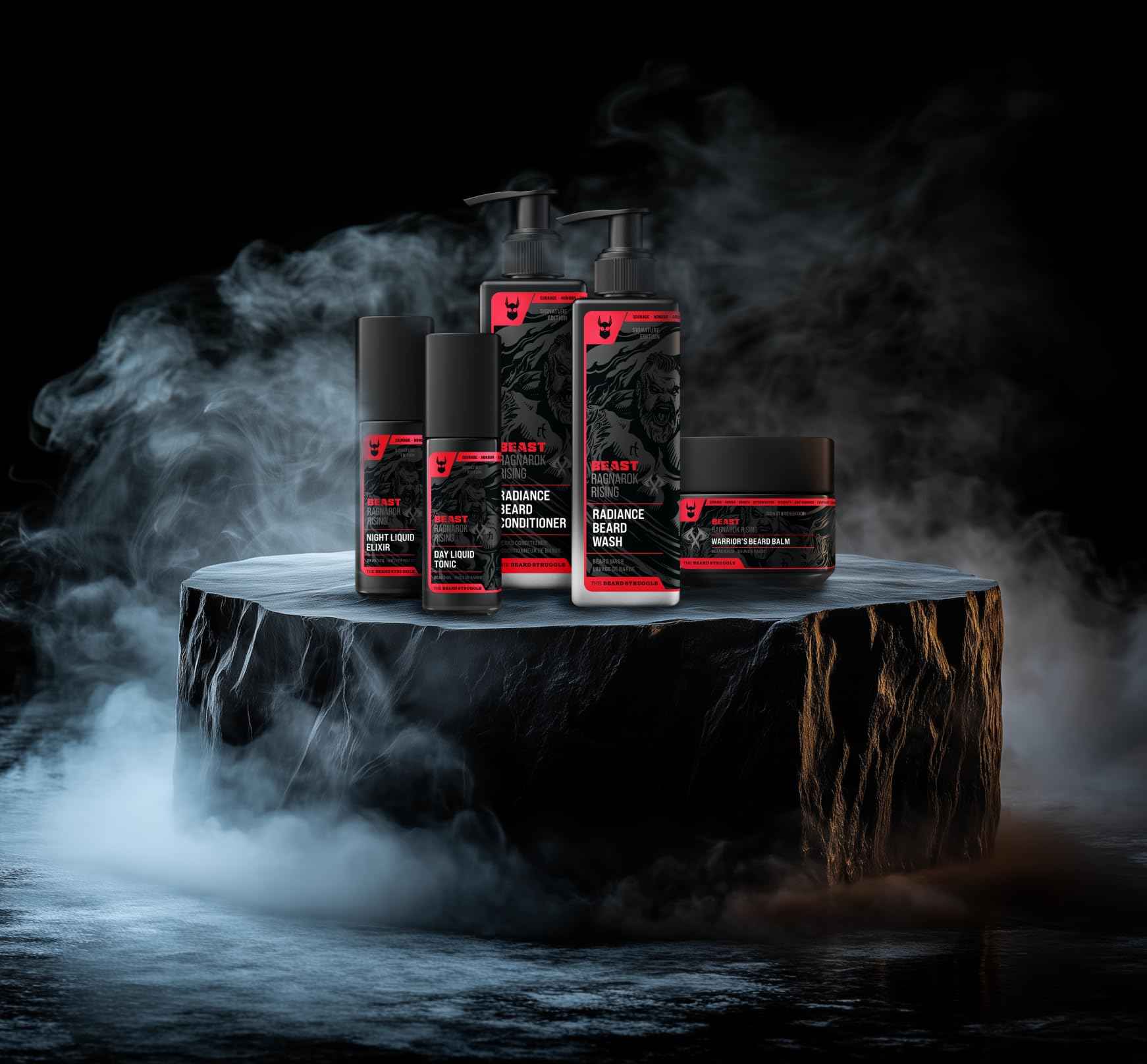 The Beard Struggle The Beast Line Beard Oil for Men Ragnarok Rising Eddie Hall Beast Line - Signature Edition - Day Liquid Tonic Beard Growth Oil - Beast Collection 1 fl oz