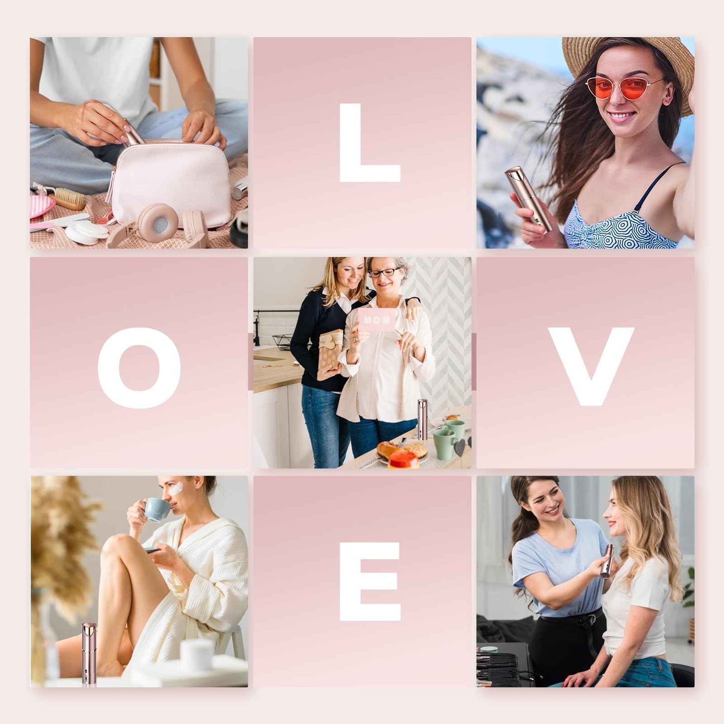 Facial Hair Remover for Women(Gen 3 Pro), Eyebrow Facial Trimmer, Luxury 2 in1 Hair Removal Device for Face, Lip, Nose, with Replacement Heads