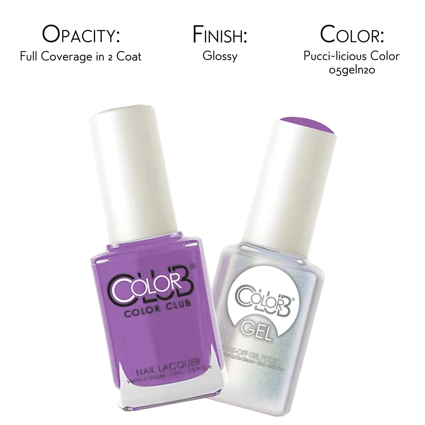 Color Club Pucci-licious Color Club Gel + Lacquer Duo Includes 1 Each Of 05geln20 and 05an20, 0.5 fluid_ounces