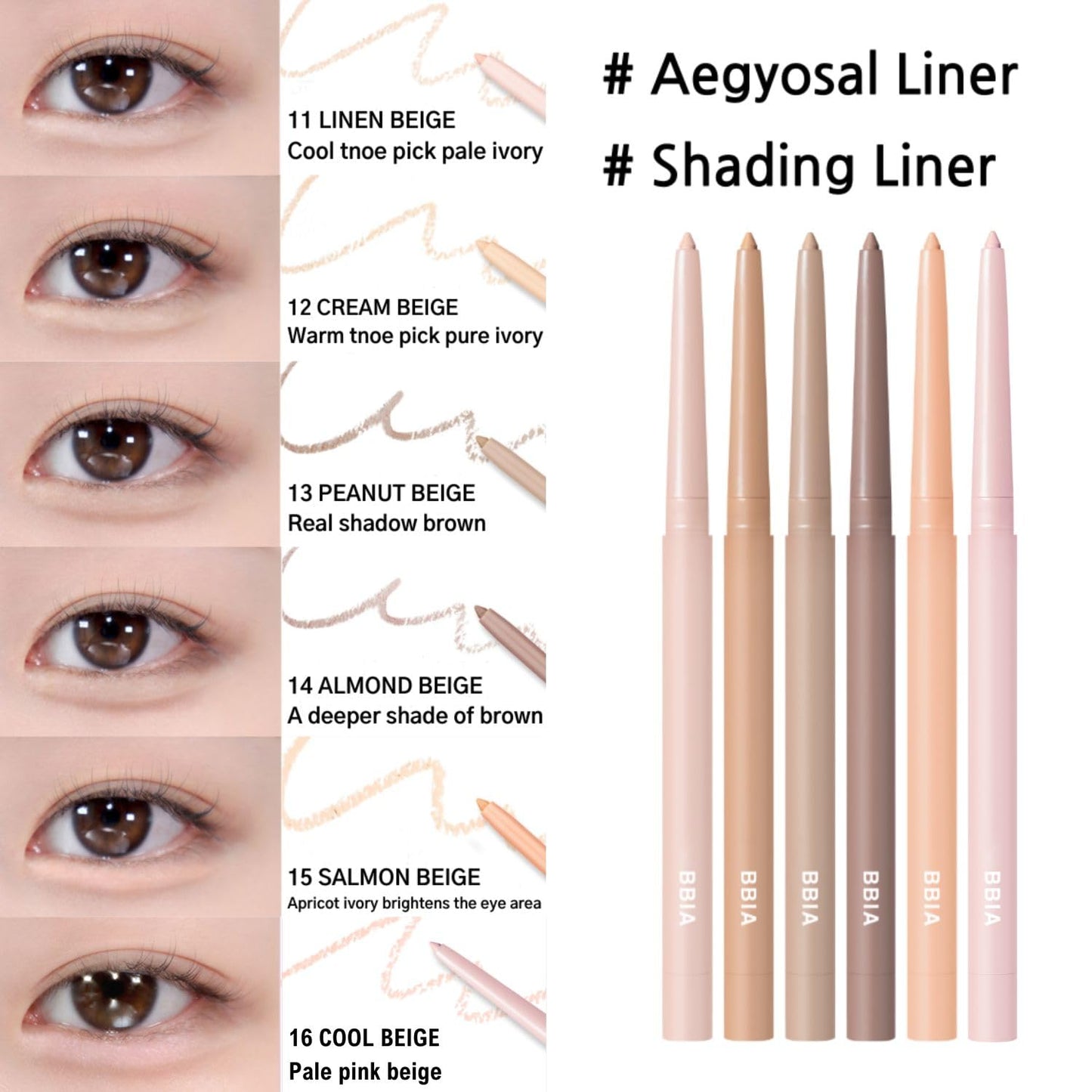 BBIA Last Auto Gel Eyeliner 17 Color – Multi-Use Longwear & Waterproof Mechanical Eye Liner Easy Drawing with Smooth Texture Smudge-Resistant Shadow & Glitter Vegan Korea Eye Makeup (09 ROSE GOLD)