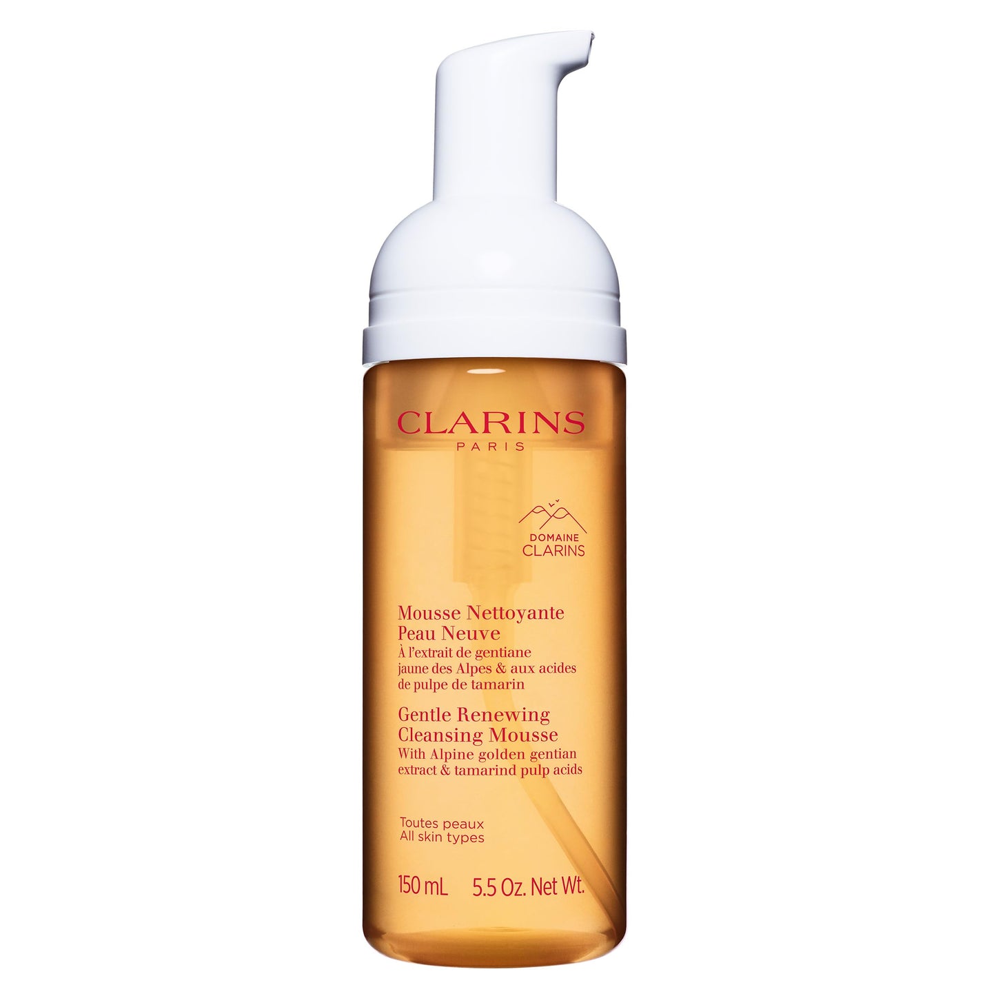 Clarins Gentle Renewing Cleansing Mousse | Cleanses, Gently Exfoliates & Refreshes | Foaming Mousse |Soap-No|SLS-No | Dermatologist Tested | Exfoliating Tamarind Pulp Extract Rich In AHAs | 5.5 Oz