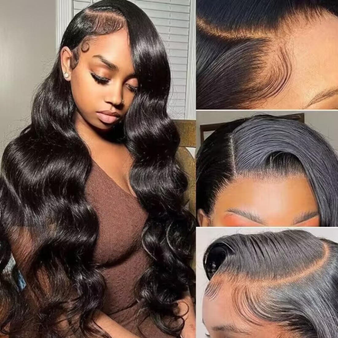 UNICE Pre Everyting Glueless Frontal Wig Body Wave 13X4 HD Pre Cut Lace Front Wigs Human Hair Pre Bleached Invisible Bye Bye Knots Wig Pre Plucked 150% Density 20inch