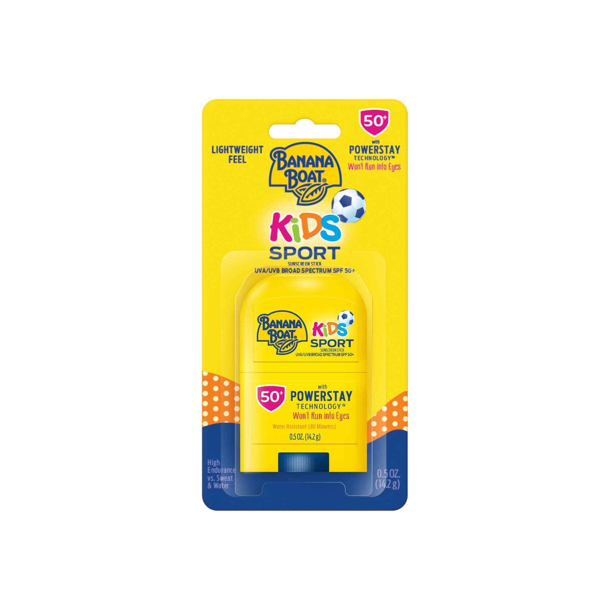 Hawaiian Tropic Mineral Powder Sunscreen Brush SPF 30 & Banana Boat Kids Sport Sunscreen Stick SPF 50 Travel Bundle, 0.15oz & 0.5oz