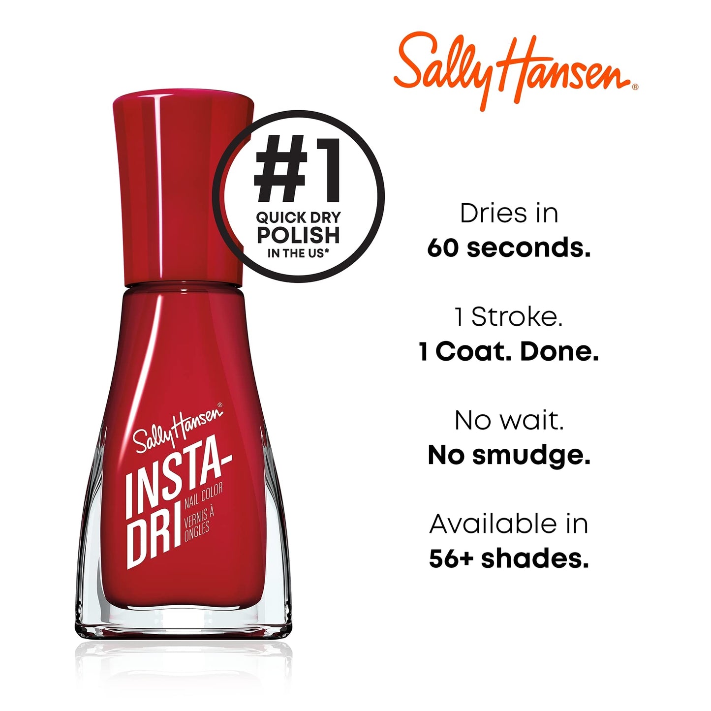 Sally Hansen Insta-Dri®, Mauve It, Quick Dry, Long Lasting, Streak-Free Shine, Nude Nail Polish