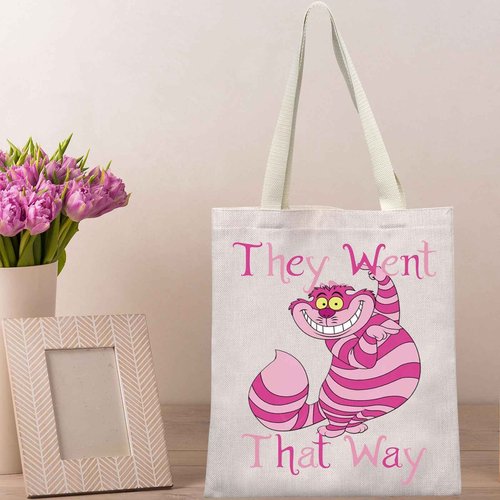 BWWKTOP Cat Cosmetic Makeup Bag Grind And Smile Gifts They Went That Way Cat Zipper Pouch Bag For Movie Fans (Went That Way TG)