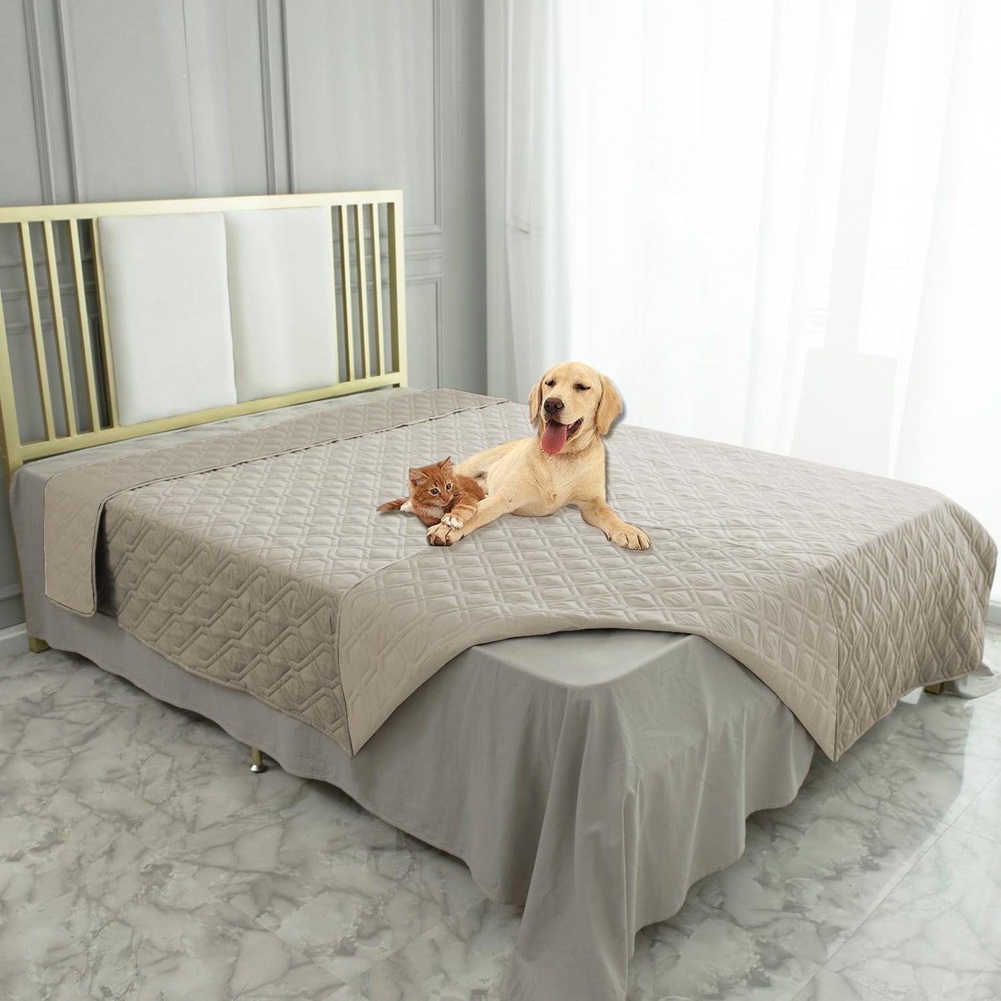 Ameritex Waterproof Dog Bed Cover Pet Blanket for Furniture Bed Couch Sofa Reversible