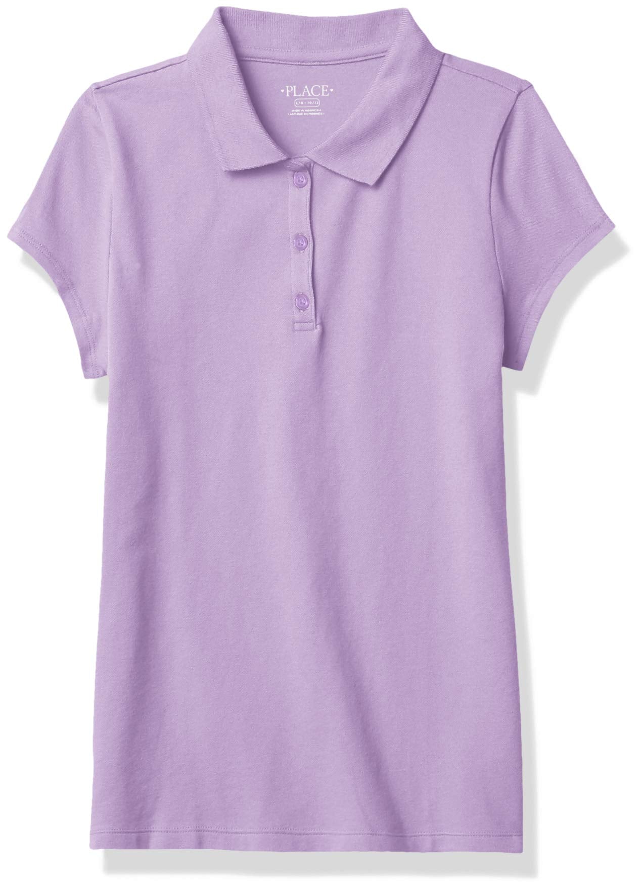 The Children's Place girls Uniform Pique Polo Shirt, Purple Prose, X-Small US