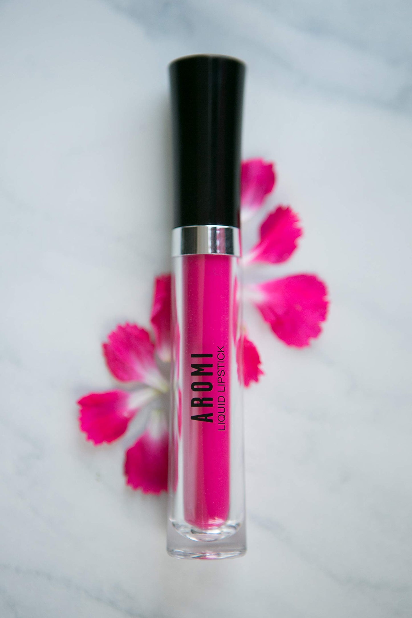 Aromi Neon Pink Liquid Lipstick | Bright Magenta Lip Color, Vegan, Cruelty-free, Hot Pink, Smudge Proof, Long-lasting, Handmade (Electric Orchid)