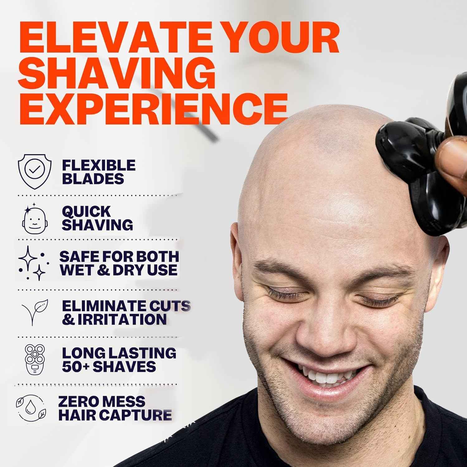 Pro Head Shaver Replacement Blades Compatible with Microtouch Titanium Head Shaver,Precision Electric Shaving for Bald Men. (4 Pack)