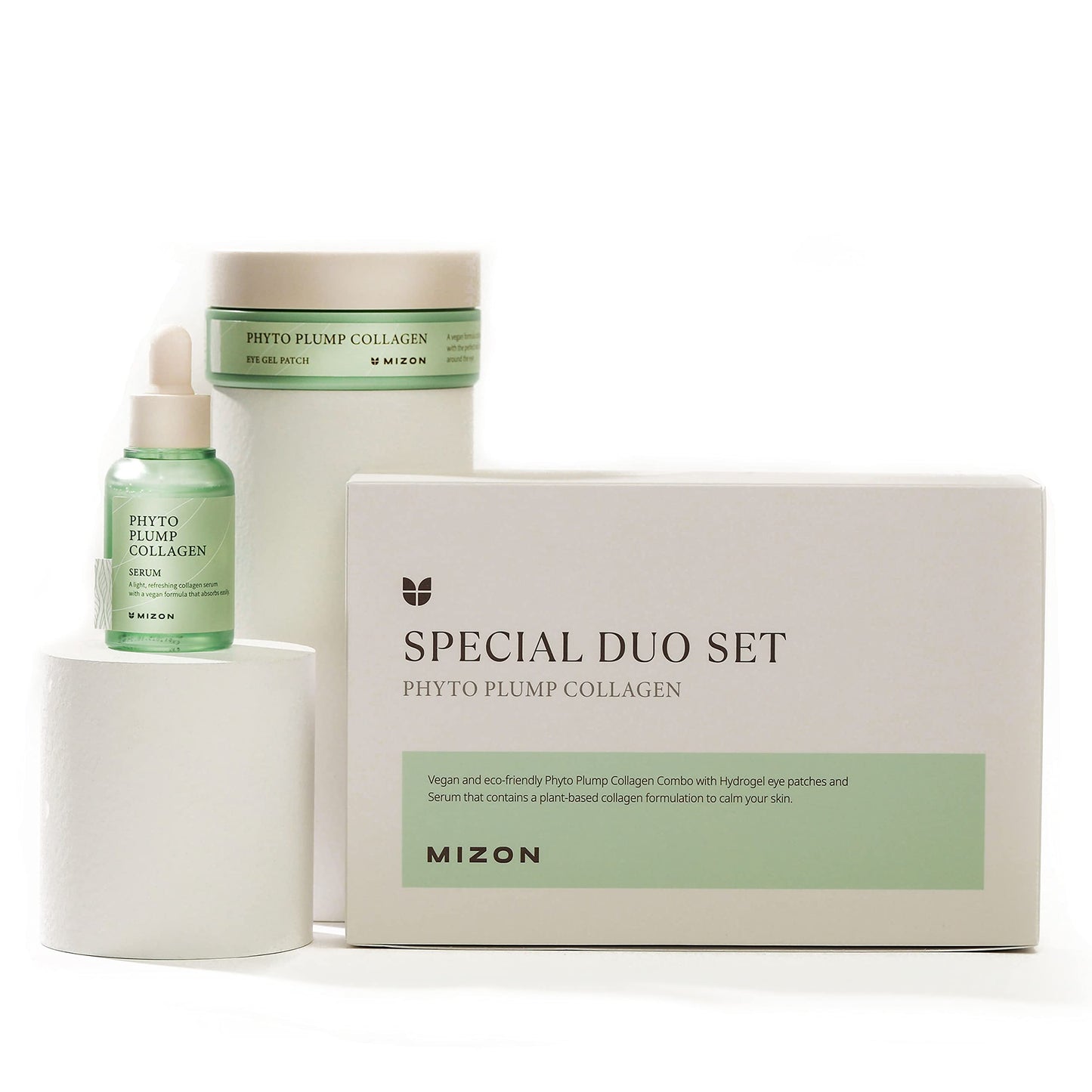 MIZON Phyto Plump Collagen Special Duo Set - Phyto Plump Eye Gel Patch & Serum Vegan Formula