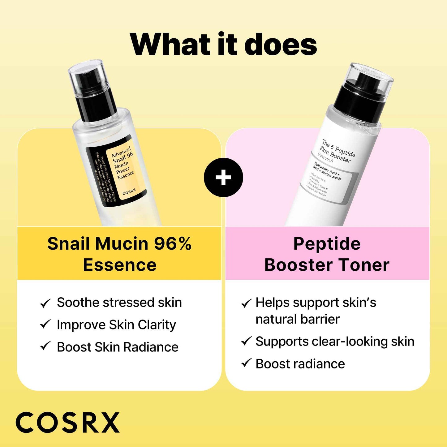 COSRX Snail Mucin 96% Peptide Booster Set - Amazon Exclusive - Korean Skin Care, Gift Sets, Skin Care Sets for Women, Advanced Snail Mucin Serum, Face Serum, Stocking Stuffers for Women