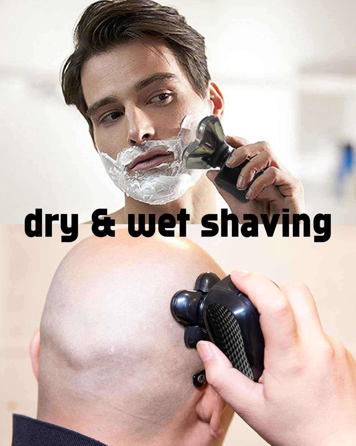 Micro Touch Titanium Head Shaver Replacement Head, 4PCS MTTTBHS Head Shaver Blades, 4 Cleaning Brush