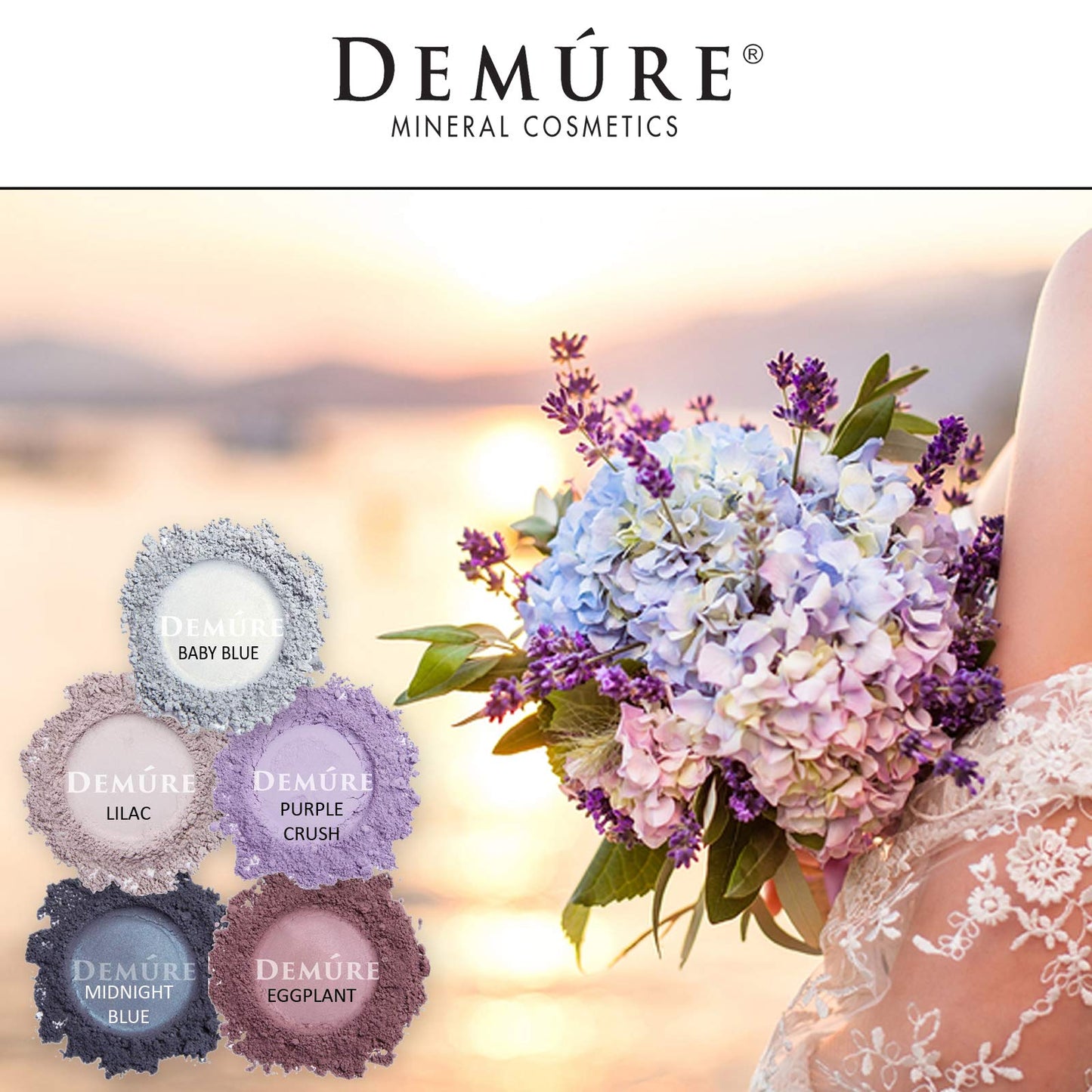 Demure Mineral Make Up (Eggplant) Eye Shadow, Matte Eyeshadow, Loose Powder, Eye Makeup, Professional Makeup