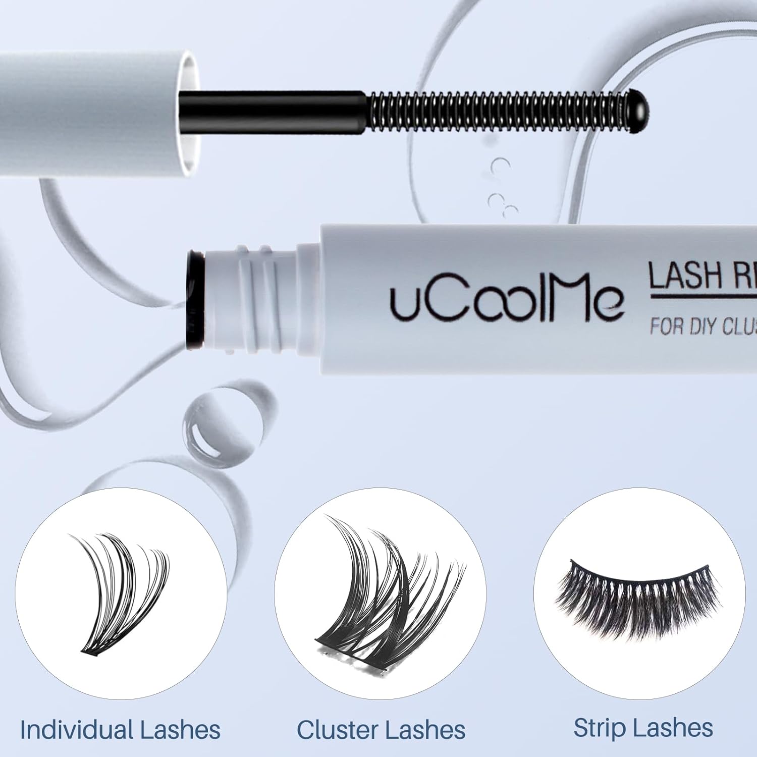 Lash Glue Remover 5ML uCoolMe for Lash Clusters Lash Bond Remover - Gentle Formula Eyelash Glue Remover for Sensitive Eyes