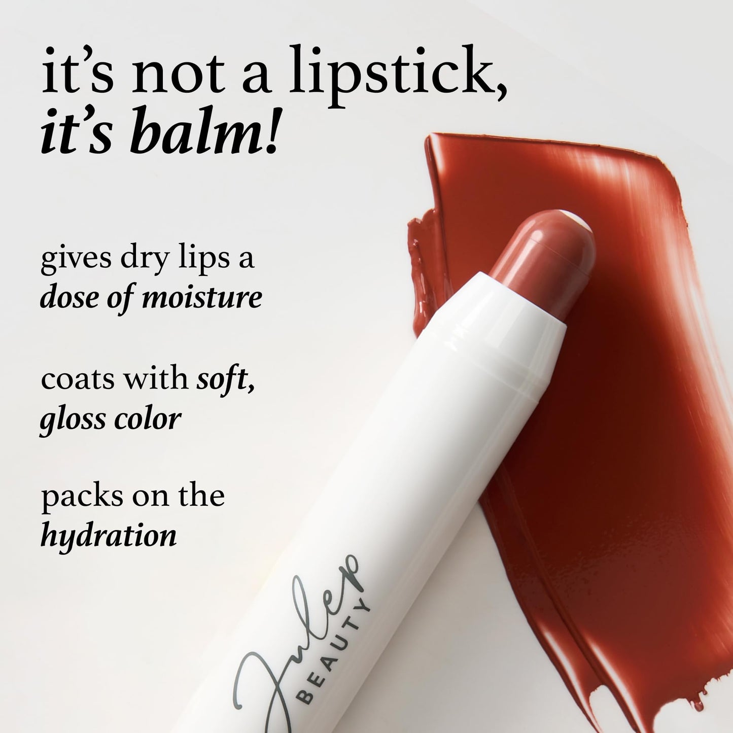 Julep It's Balm: Tinted Lip Balm + Buildable Lip Color -Velvet Nude - Natural Gloss Finish - Hydrating Vitamin E Core - Vegan