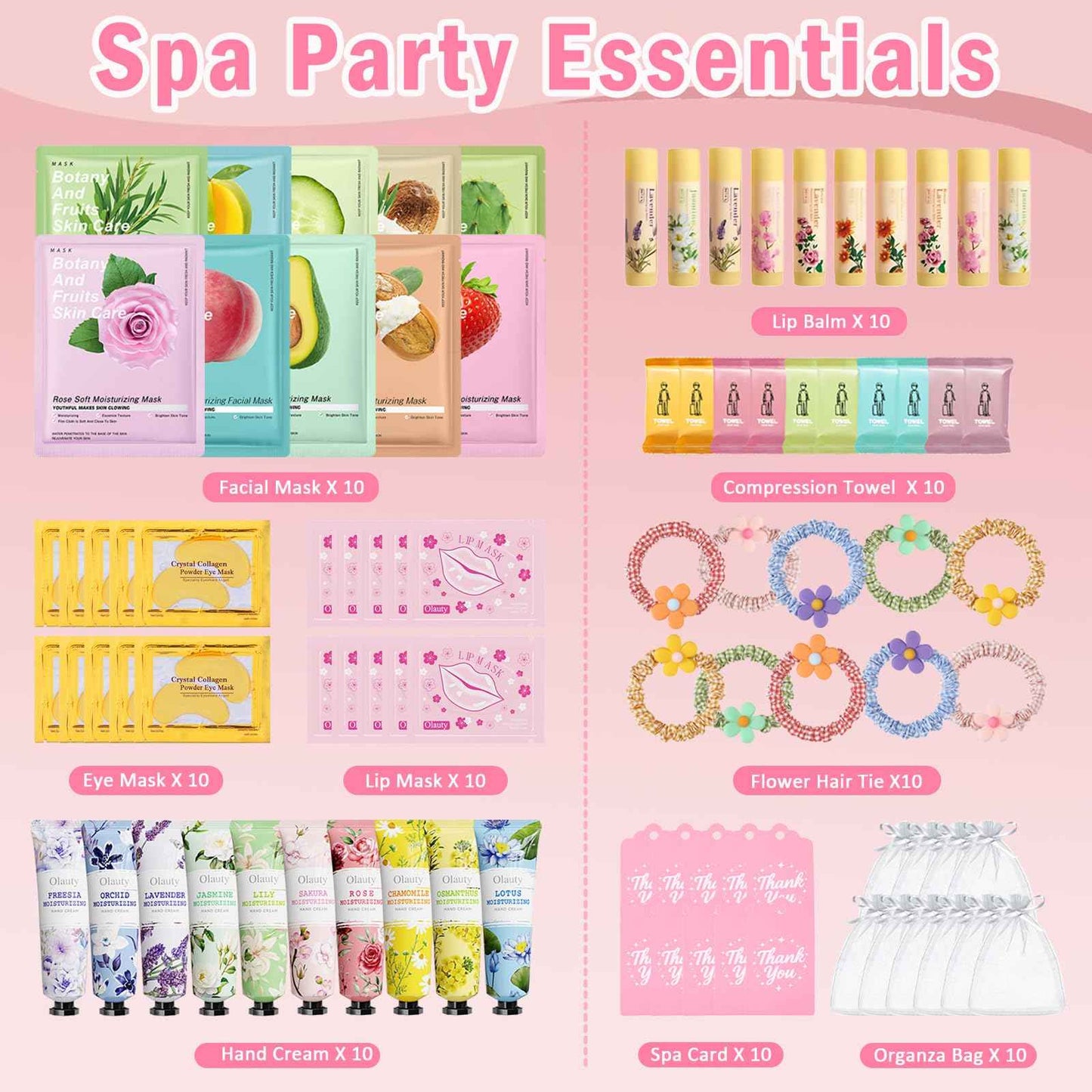 90 PCS Spa Sleepover Party Favors Supplies for Girls & Women, Favors Include Face Masks,Lip Balm,Under Eye Patches,Lip Mask,Skincare Spa Kit,Spa Sleepover Party Gifts,Birthday Sleepover Party Supplies