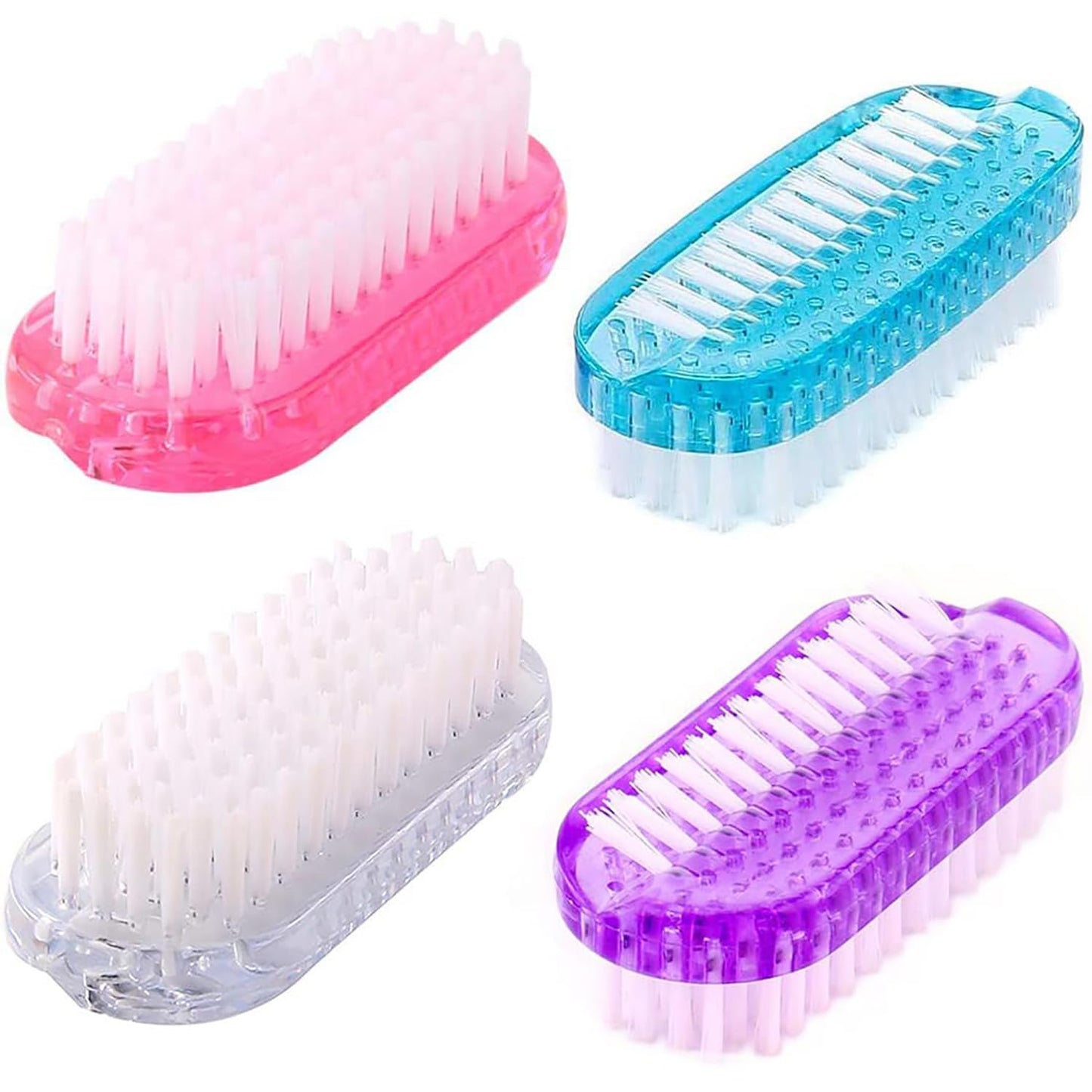 Nail Brush for Cleaning Fingernails Two Sided Hand Fingernail Scrub Brush Soft Stiff Bristles Nails Toes Scrubber for Men Women Kids,4 PCS