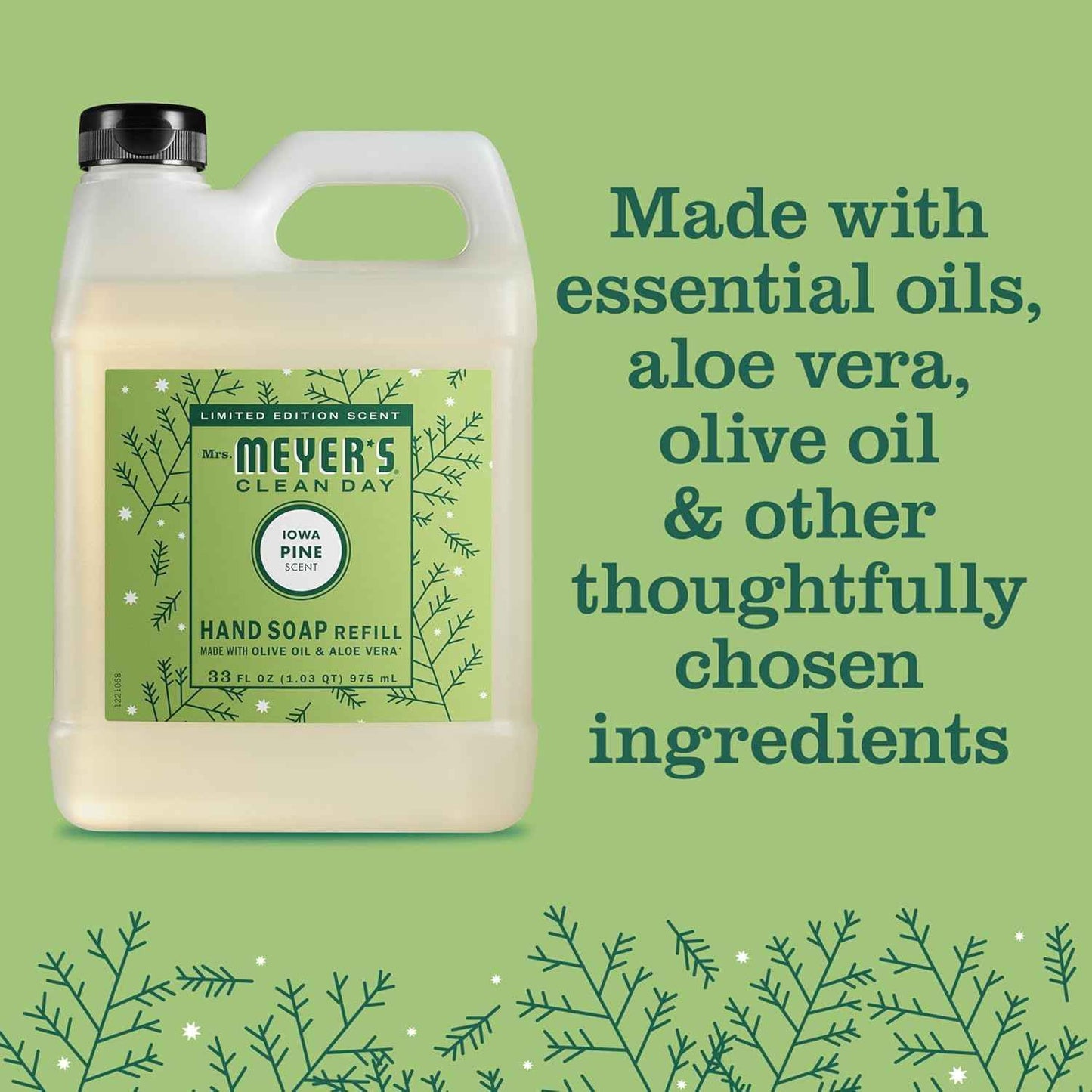 Mrs. MEYER'S Clean Day Liquid Hand Soap Refill 33 OZ Variation (Iowa Pine)