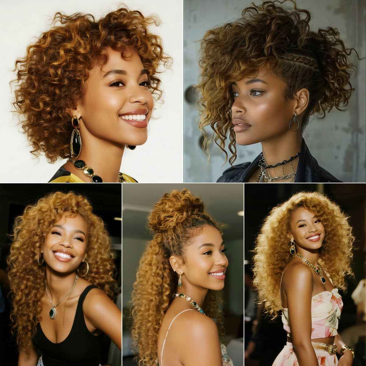 Honey Blonde Deep Wave Bundles Color #27 Brazilian Hair 10 12 14 Inch 3 Bundles Double Weft Defined Curly Deep Wave Extensions Soft and Bouncy for Black Women