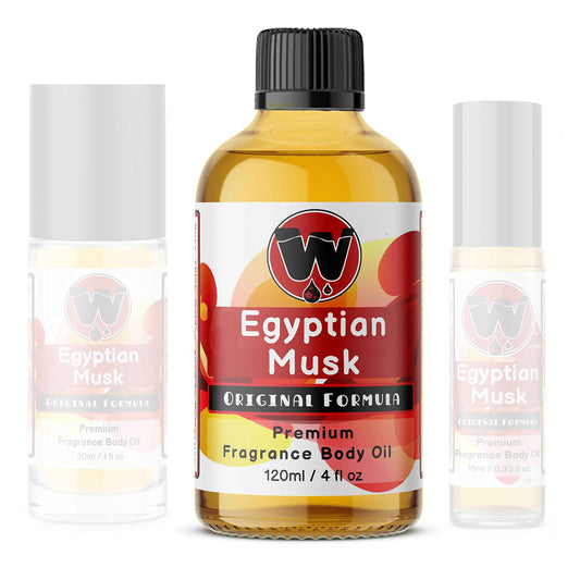 WagsMarket Egyptian Musk Oil, Choose from Roll On to 1oz - 4oz Glass Bottle, (4oz Glass Bottle)