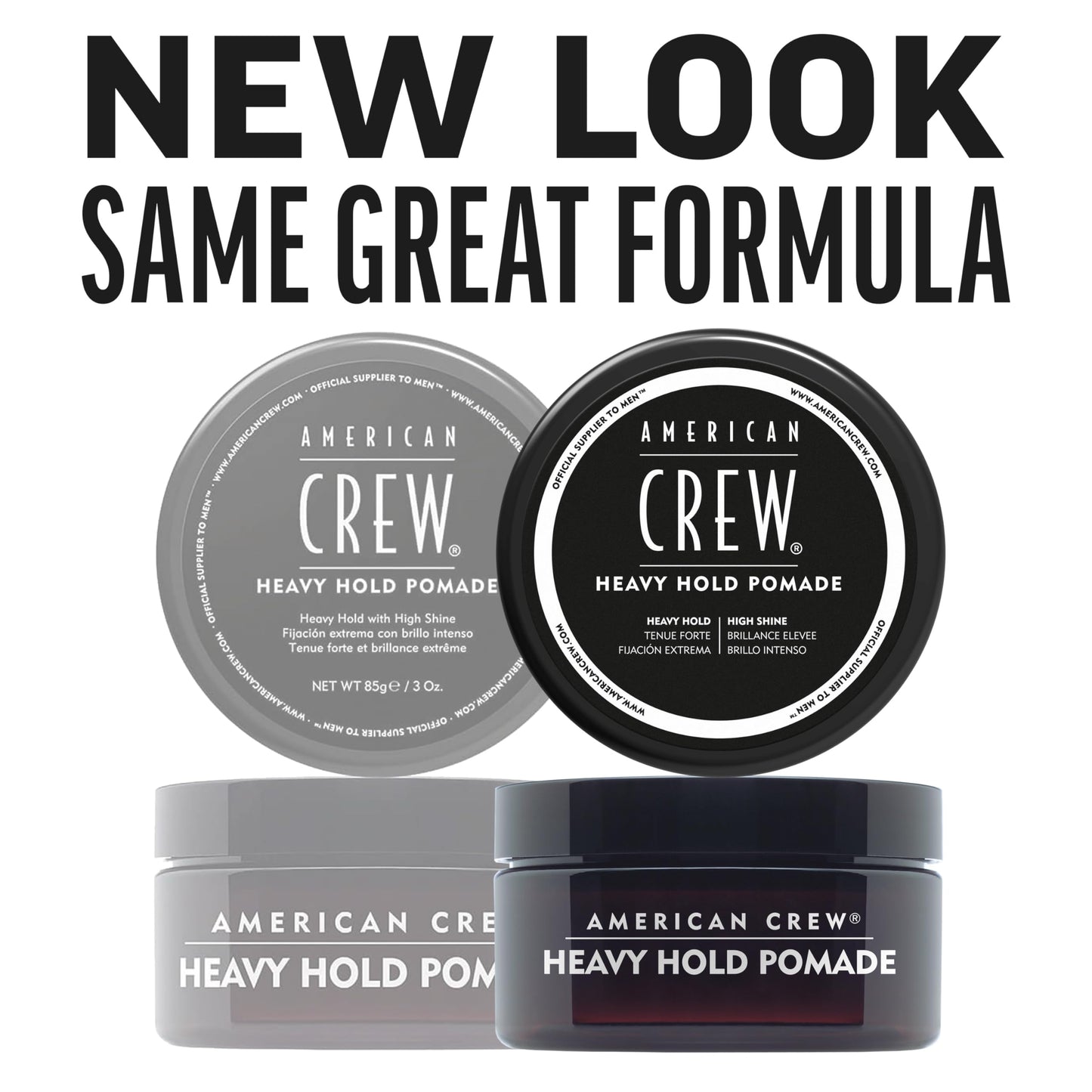 American Crew Men's Hair Pomade, Like Hair Gel with Heavy Hold & High Shine, 3 Oz (Pack of 1)