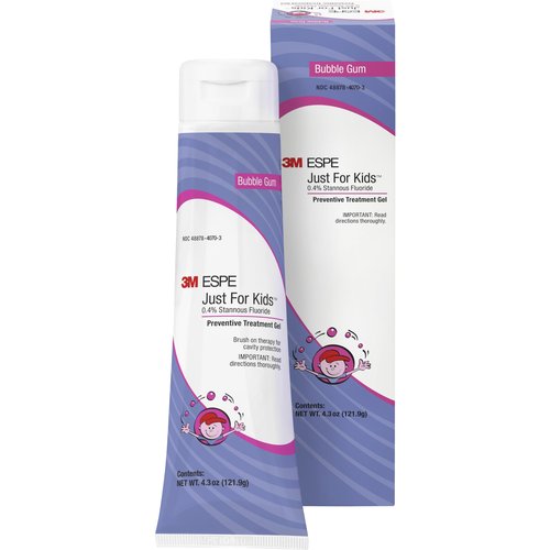 3M 70201400762 Just For Kids 0.4% Stannous Fluoride Brush On Gel, Extra Cavity Protection, 4.3 oz