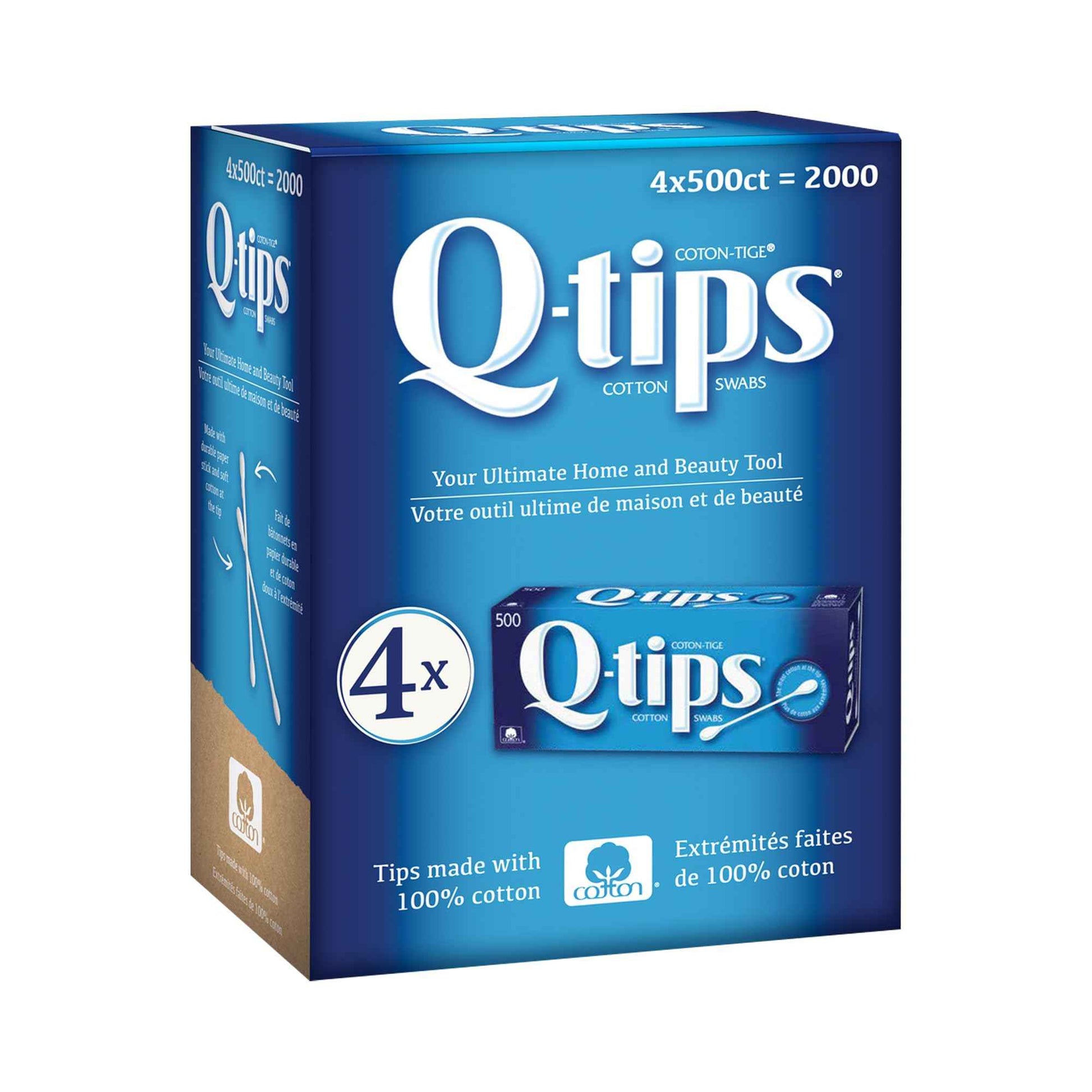 Q-tips Cotton Swabs, 4-pack of 500