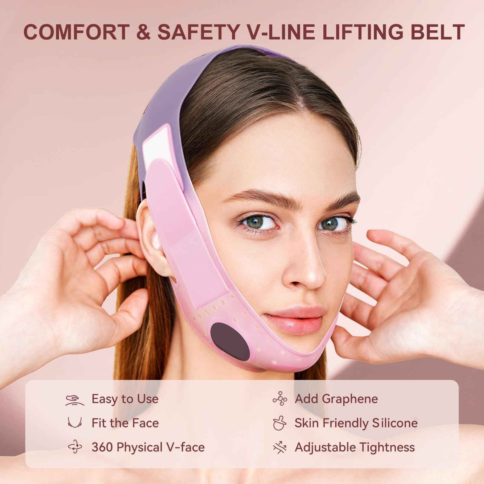 V-Line Mask Chin Up Mask V Shaped Face Mask Chin strap, Soft Silicone Chin Strap V Line Lifting Mask for Women,Jaw Exerciser