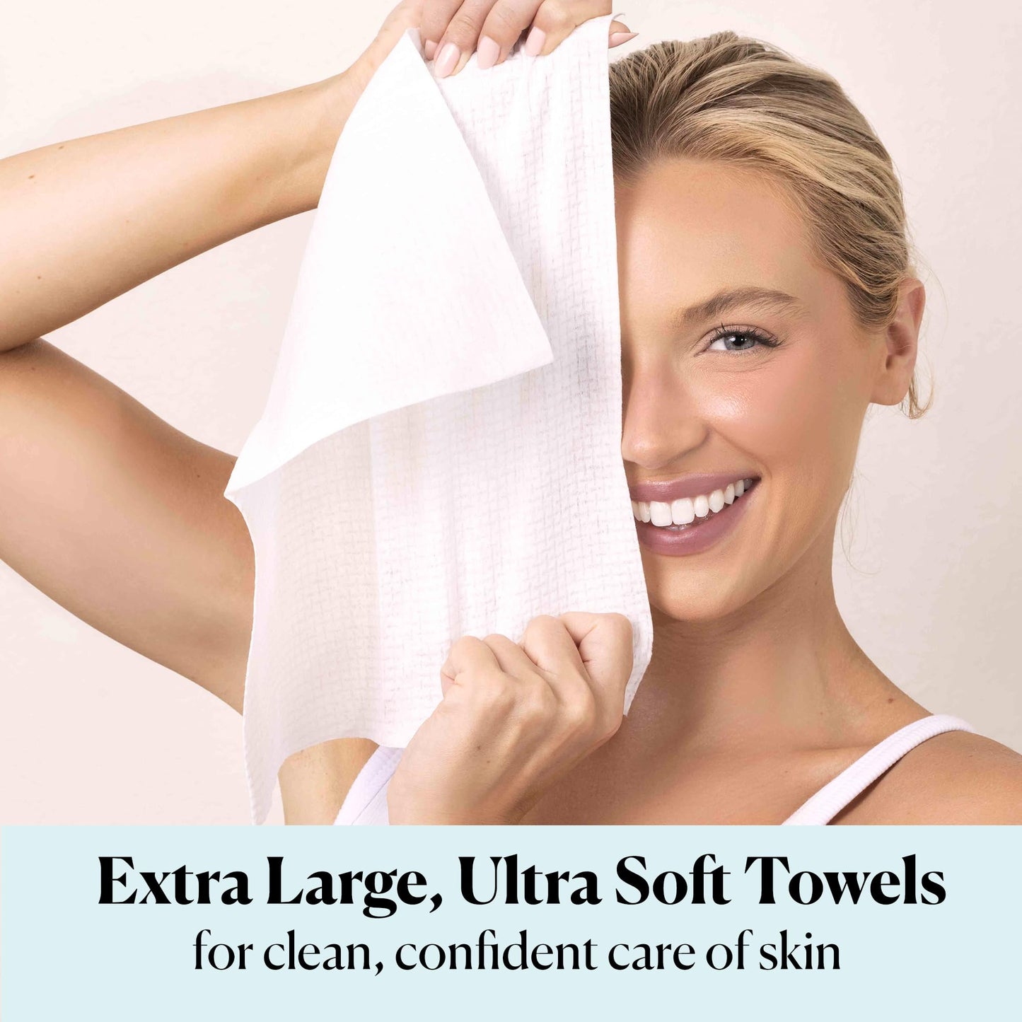 Sky Organics - Gentle Clean Face Towels (2-Pack) - 100 XL Single-Use Face Wipes - Ultra Soft & Dual Textured - Disposable Face Towel - Makeup Remover Wipes - Cruelty Free - Skin Care Tools - Self Care