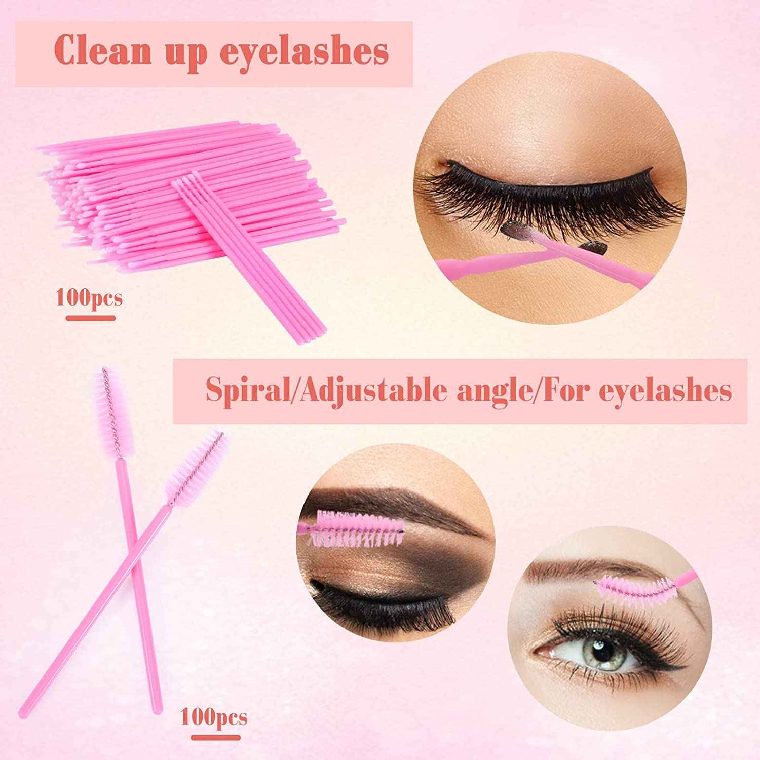 Eyelash Practice Kit Lash Kit for Eyelash Extension USB Air Conditioning Blower False Eyelash Mannequin Head Eye Lash Extension Kit Permanet for Beginner Makeup Training (Pink Set)